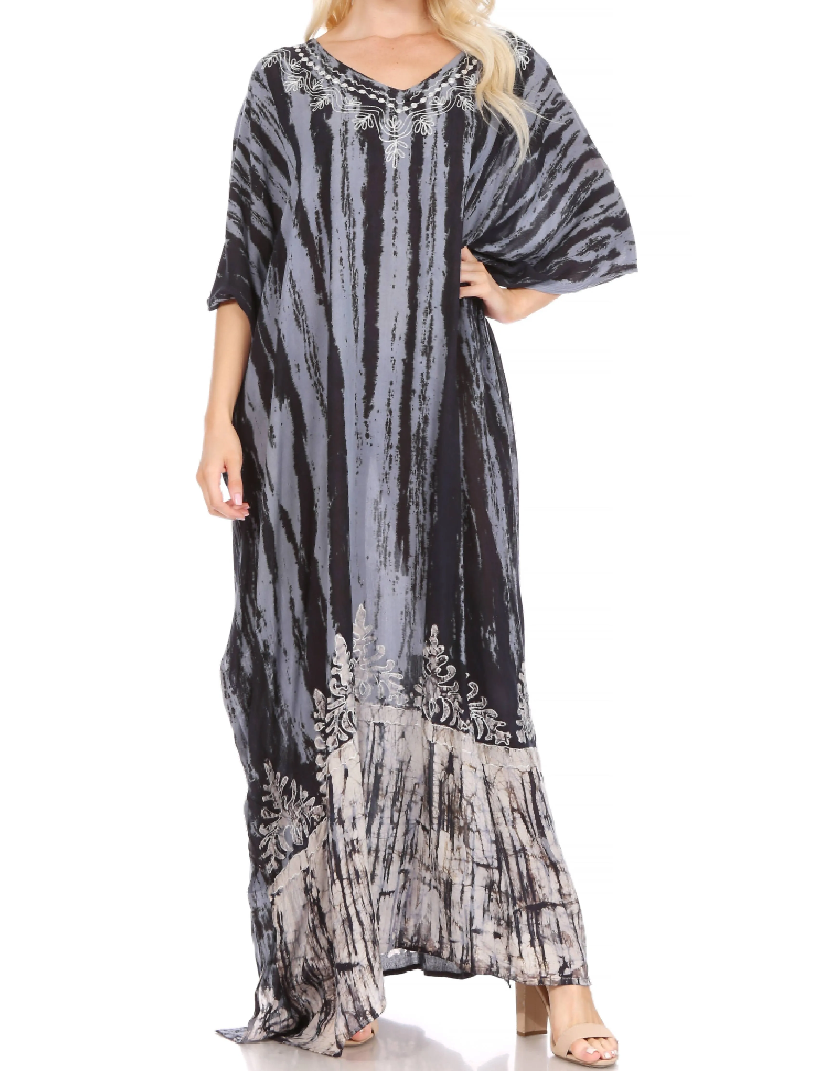 Sakkas Tacy Women's Boho Summer Maxi Dress for Casual or Lounge Wear