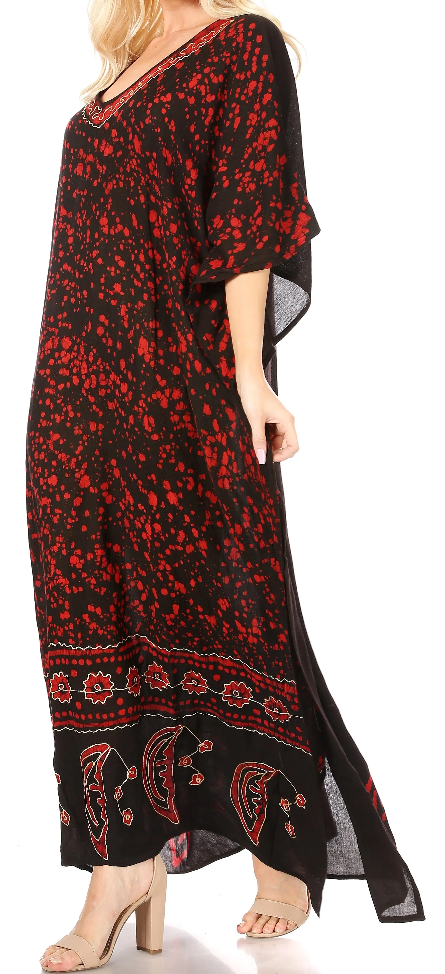 Sakkas Tacy Women's Boho Summer Maxi Dress for Casual or Lounge Wear