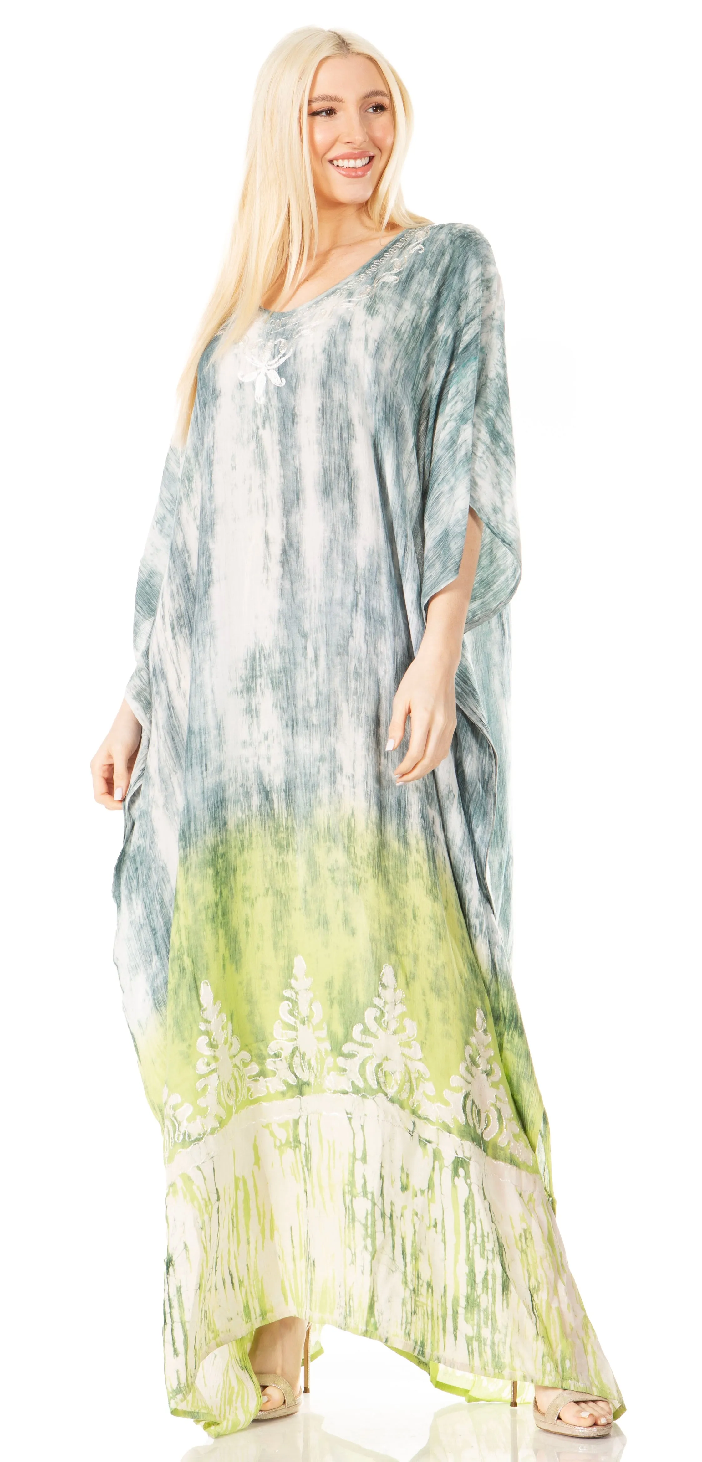 Sakkas Tacy Women's Boho Summer Maxi Dress for Casual or Lounge Wear