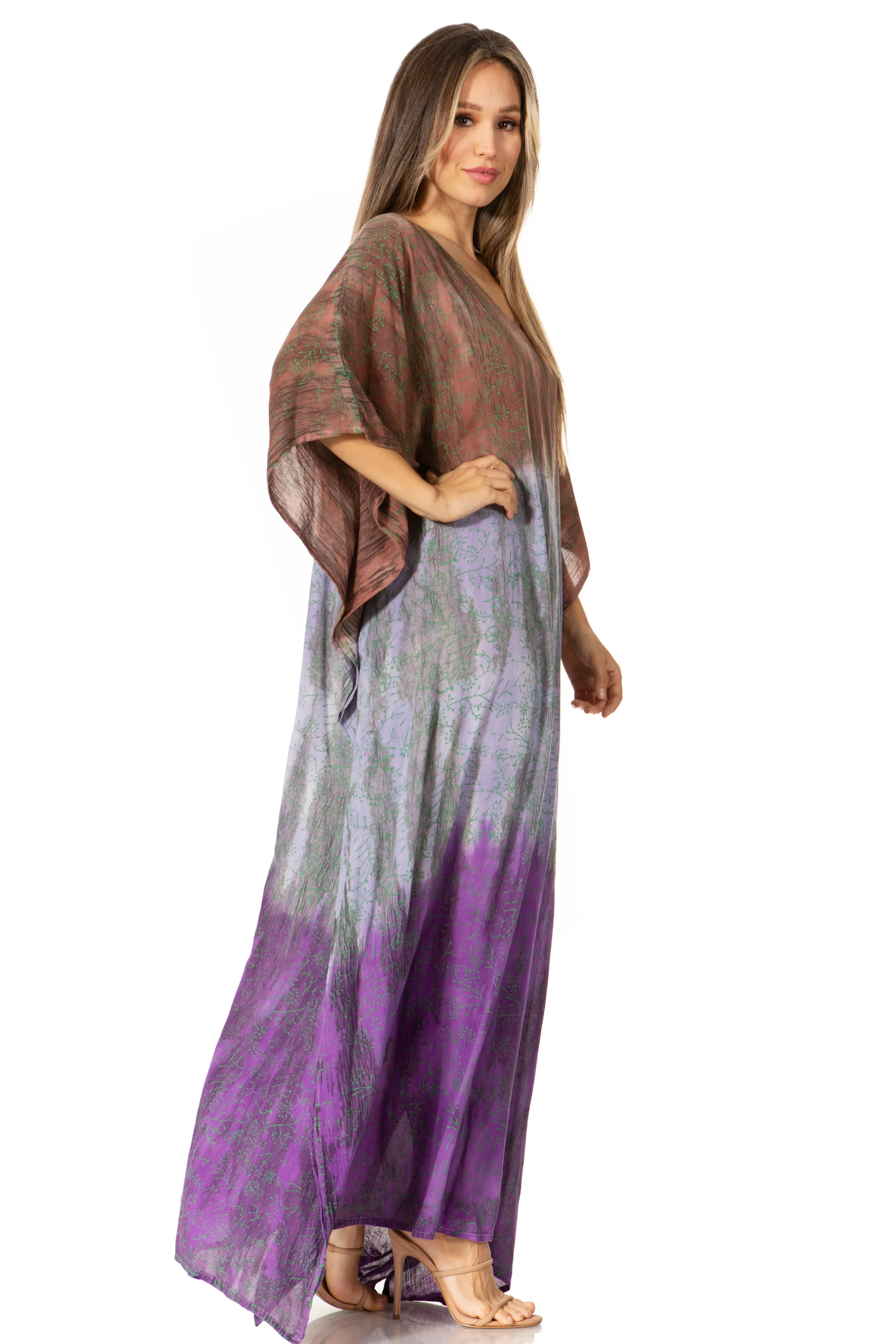 Sakkas Tacy Women's Boho Summer Maxi Dress for Casual or Lounge Wear
