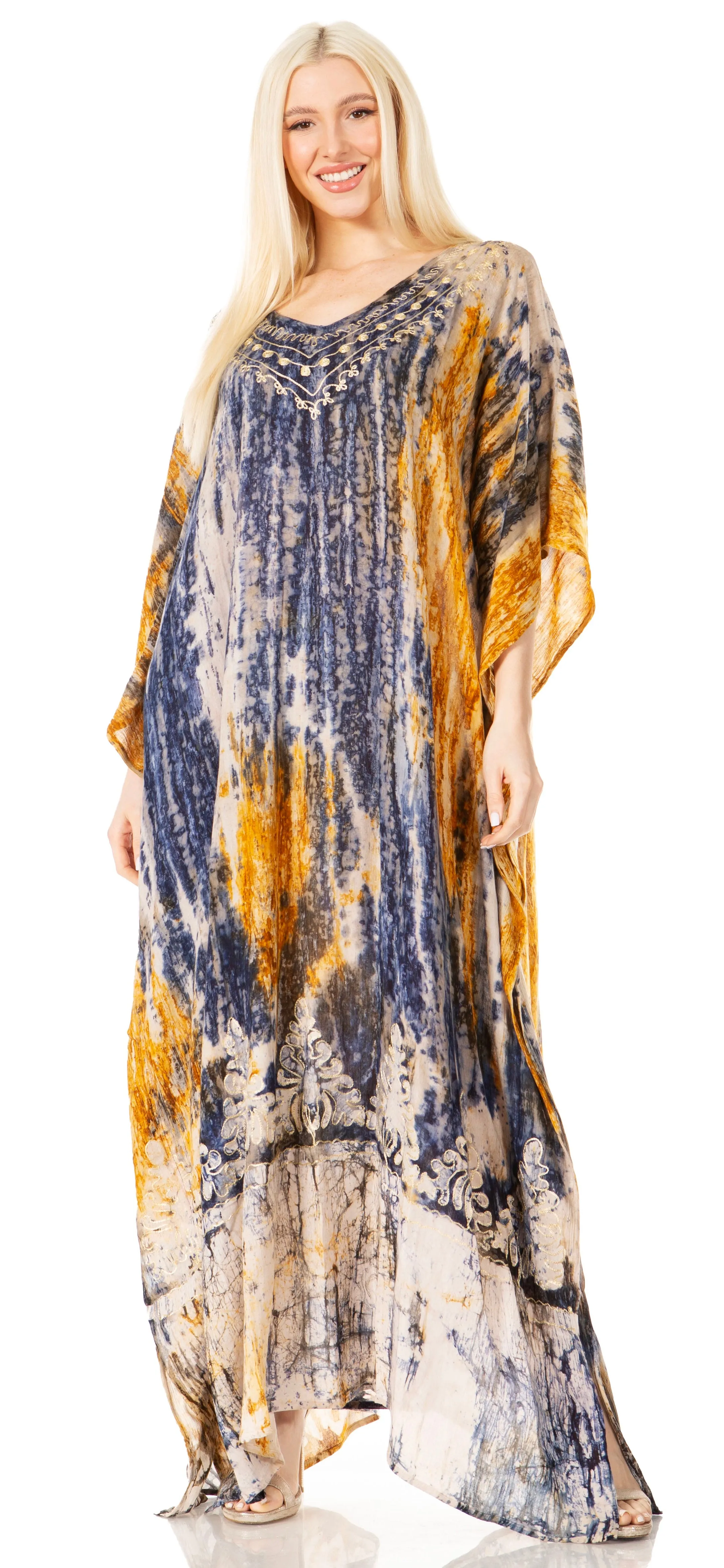 Sakkas Tacy Women's Boho Summer Maxi Dress for Casual or Lounge Wear