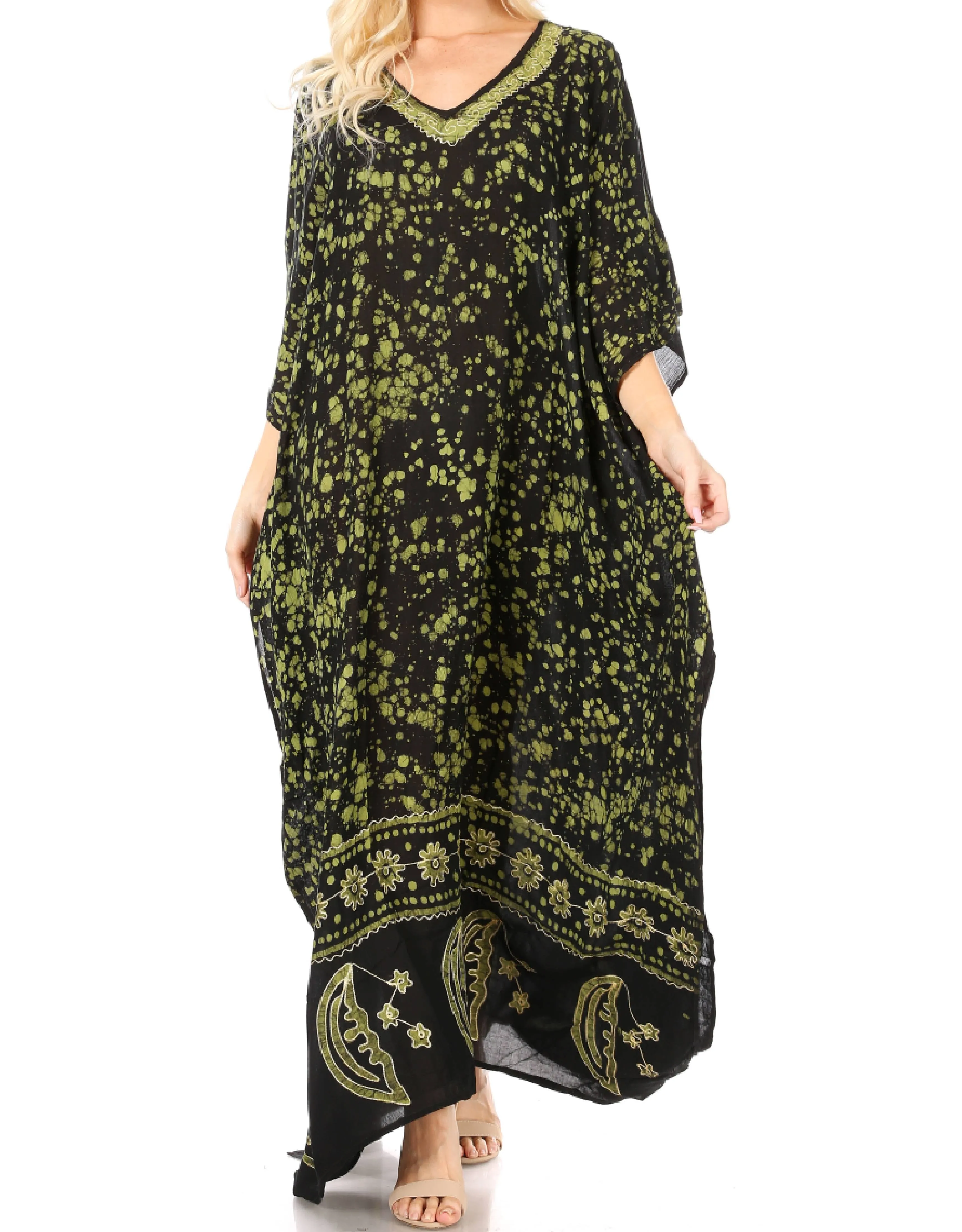 Sakkas Tacy Women's Boho Summer Maxi Dress for Casual or Lounge Wear