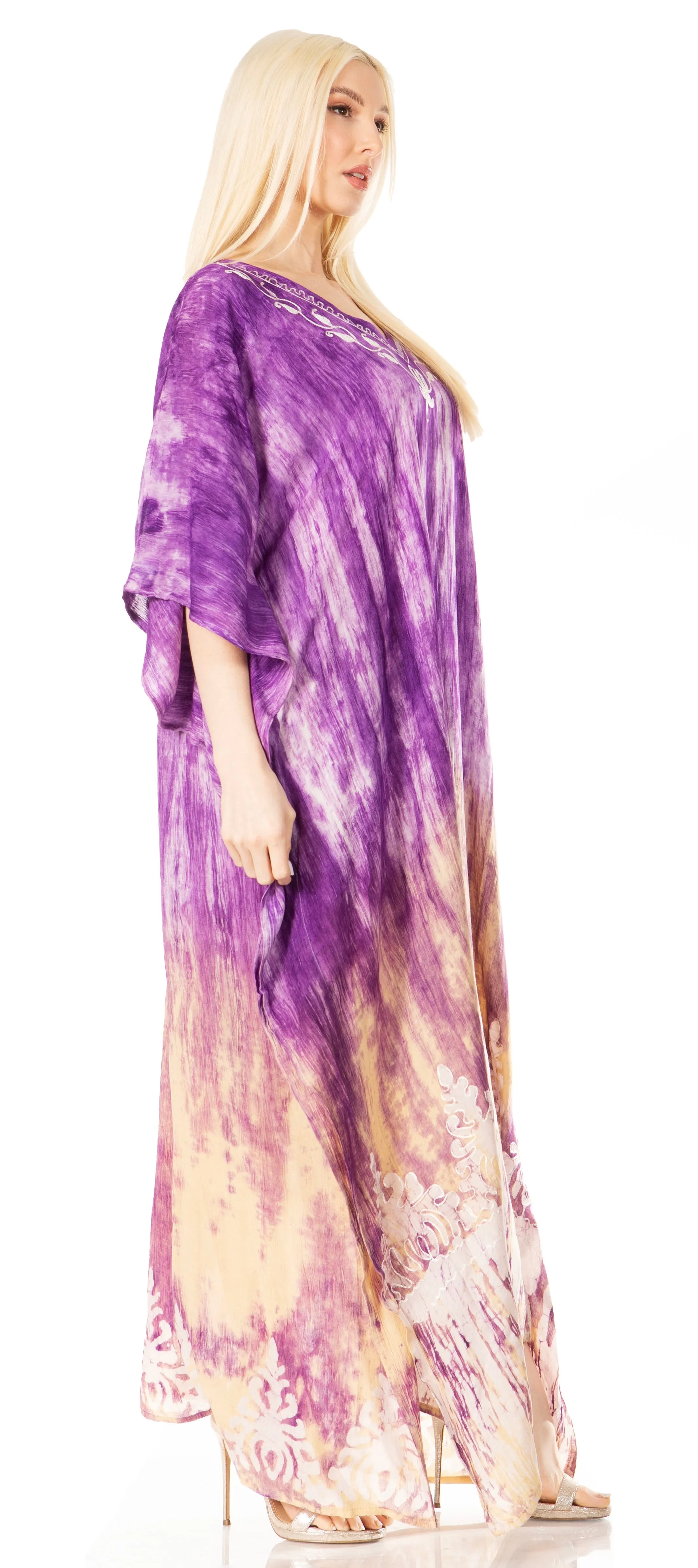 Sakkas Tacy Women's Boho Summer Maxi Dress for Casual or Lounge Wear