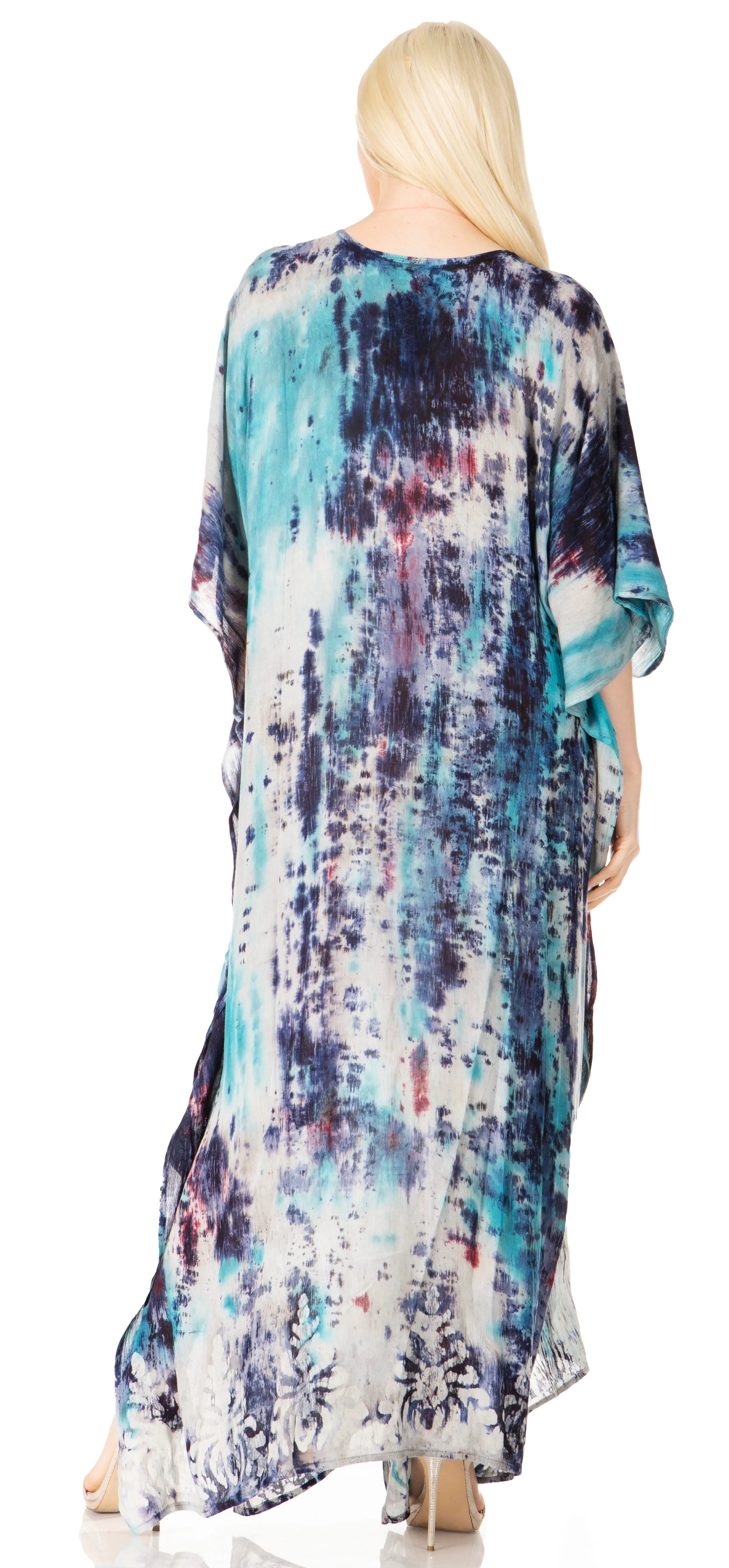 Sakkas Tacy Women's Boho Summer Maxi Dress for Casual or Lounge Wear
