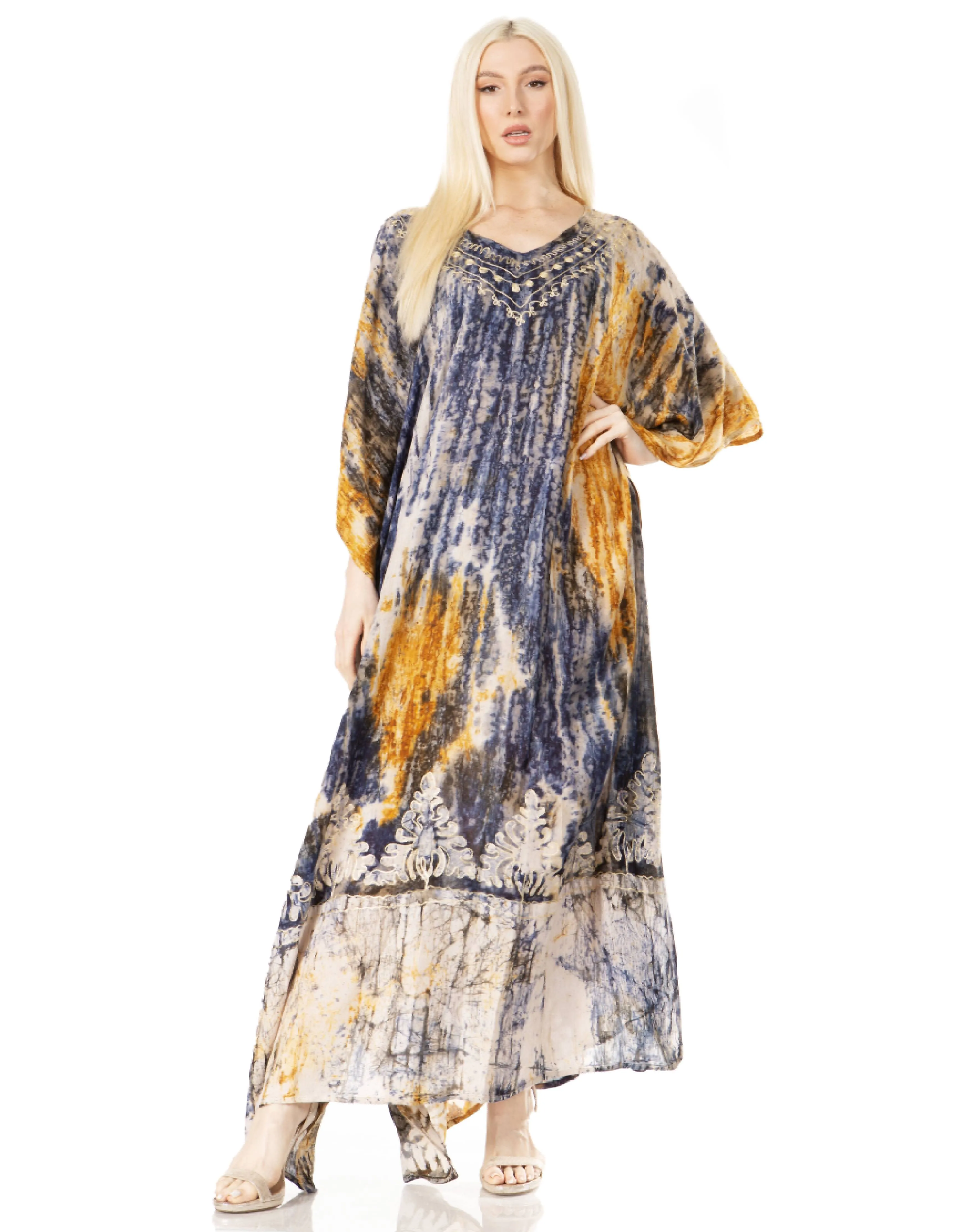 Sakkas Tacy Women's Boho Summer Maxi Dress for Casual or Lounge Wear
