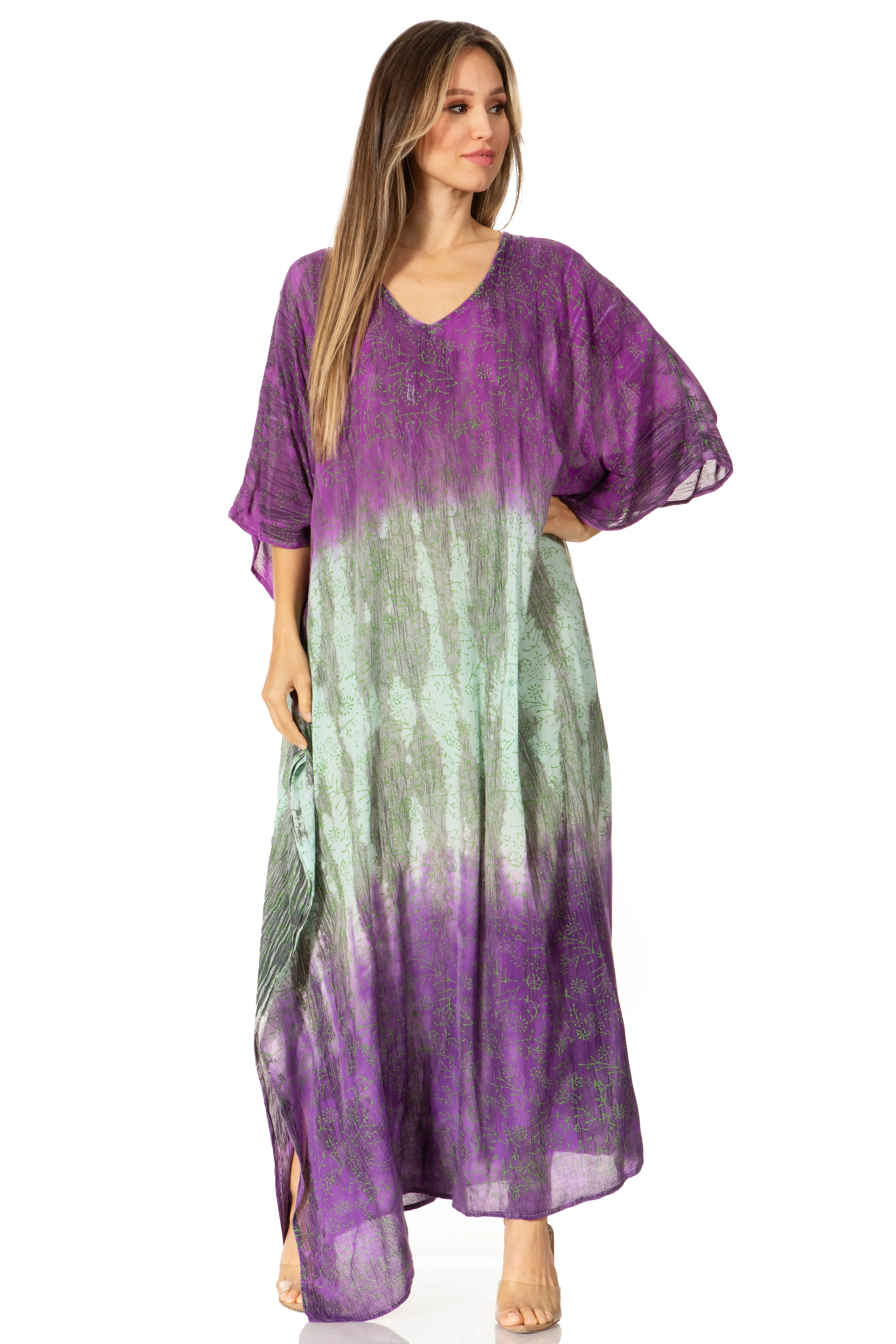 Sakkas Tacy Women's Boho Summer Maxi Dress for Casual or Lounge Wear