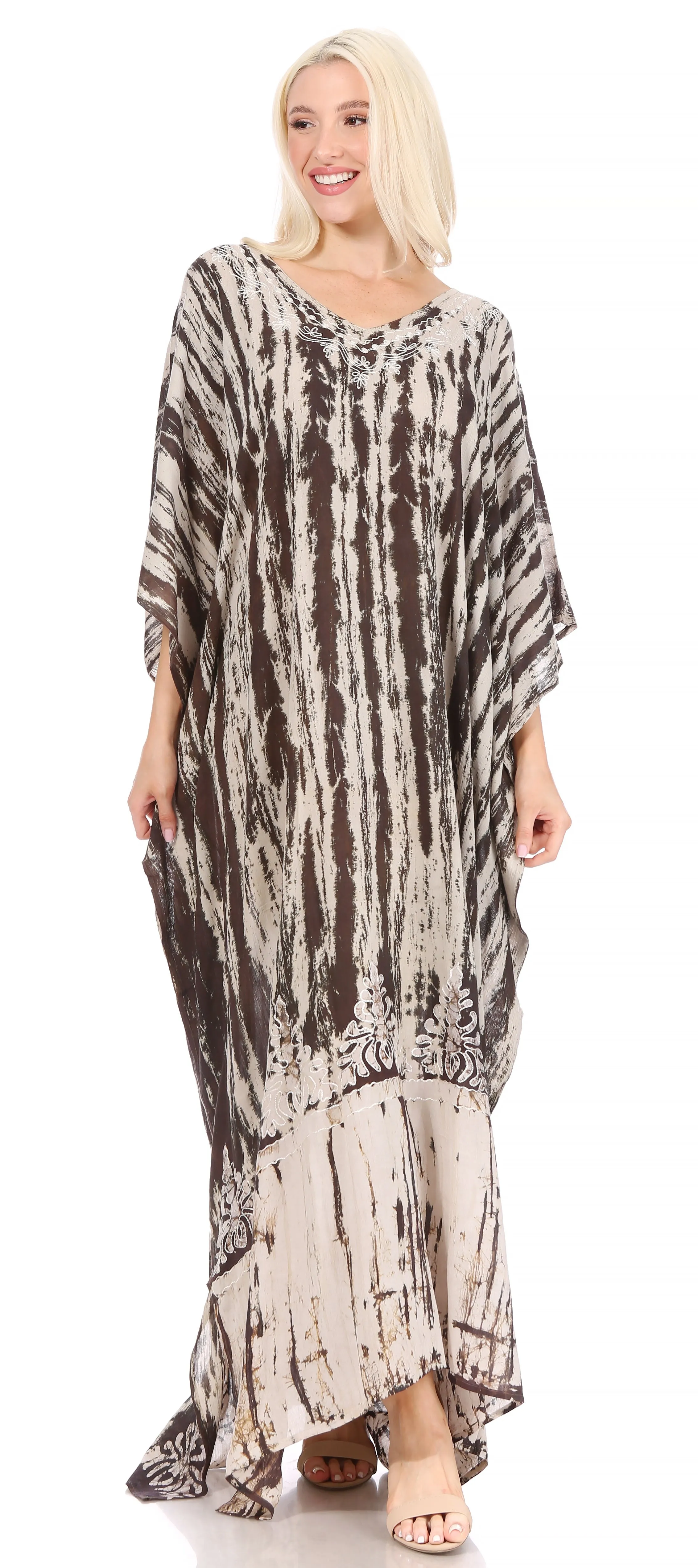 Sakkas Tacy Women's Boho Summer Maxi Dress for Casual or Lounge Wear
