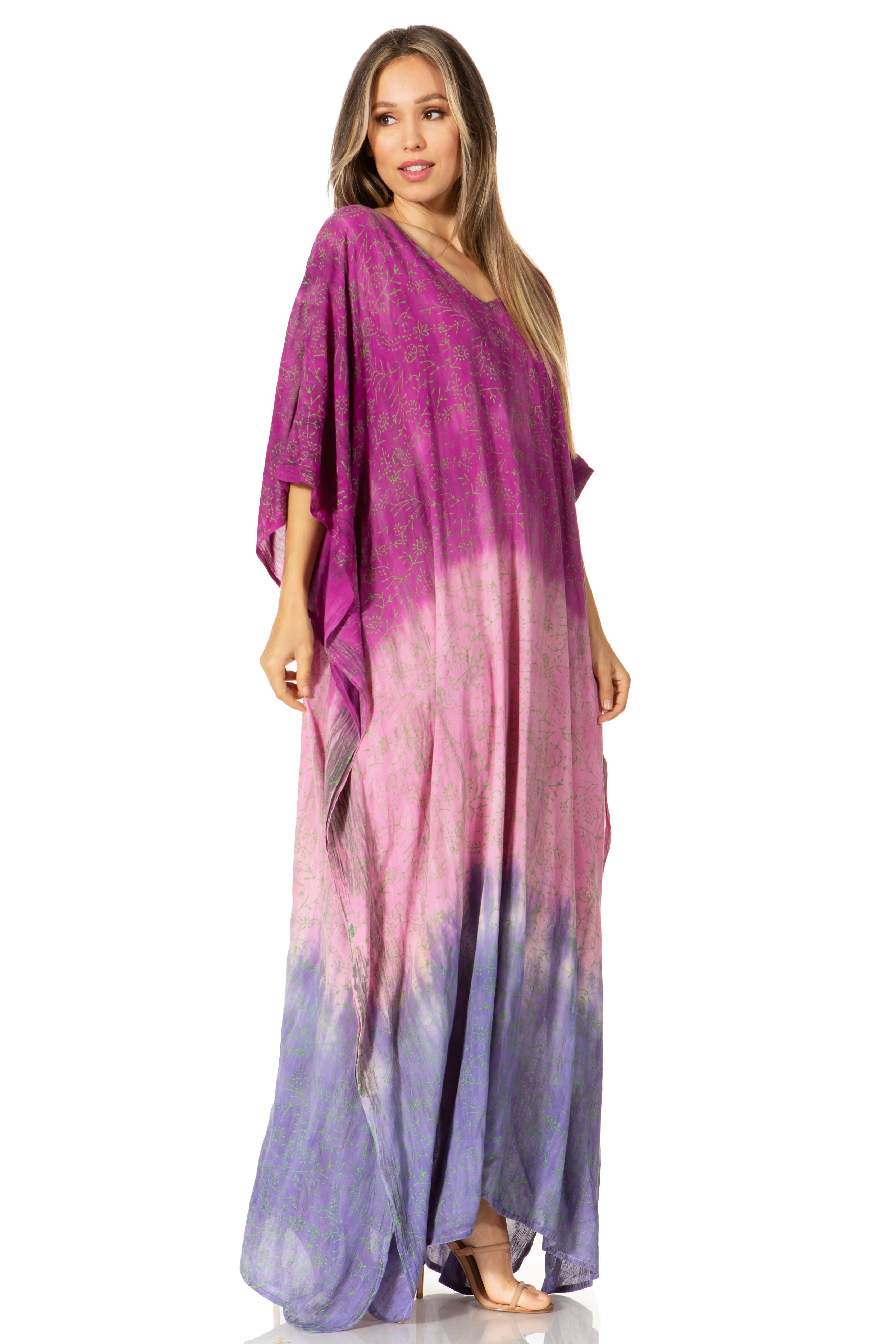 Sakkas Tacy Women's Boho Summer Maxi Dress for Casual or Lounge Wear