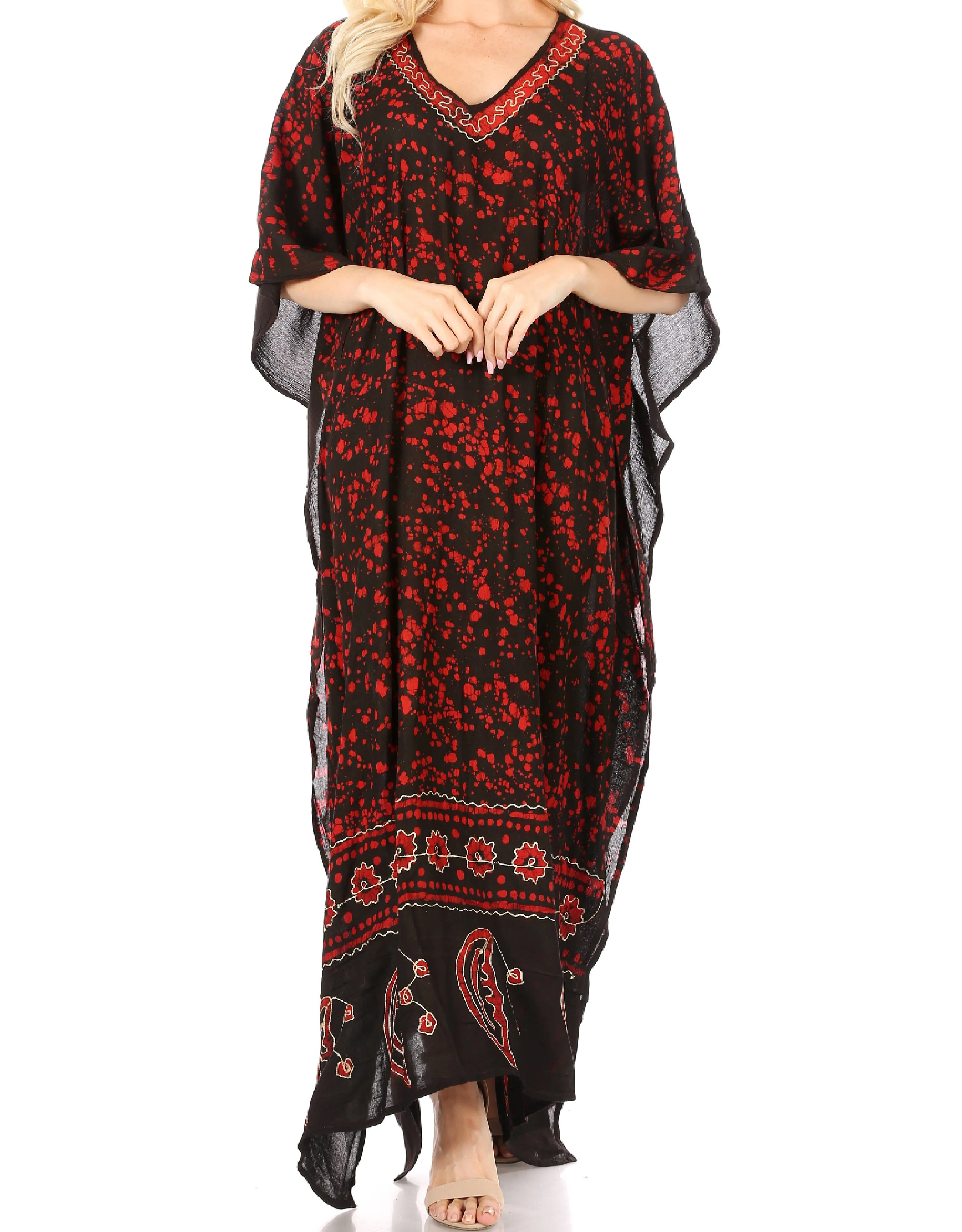 Sakkas Tacy Women's Boho Summer Maxi Dress for Casual or Lounge Wear