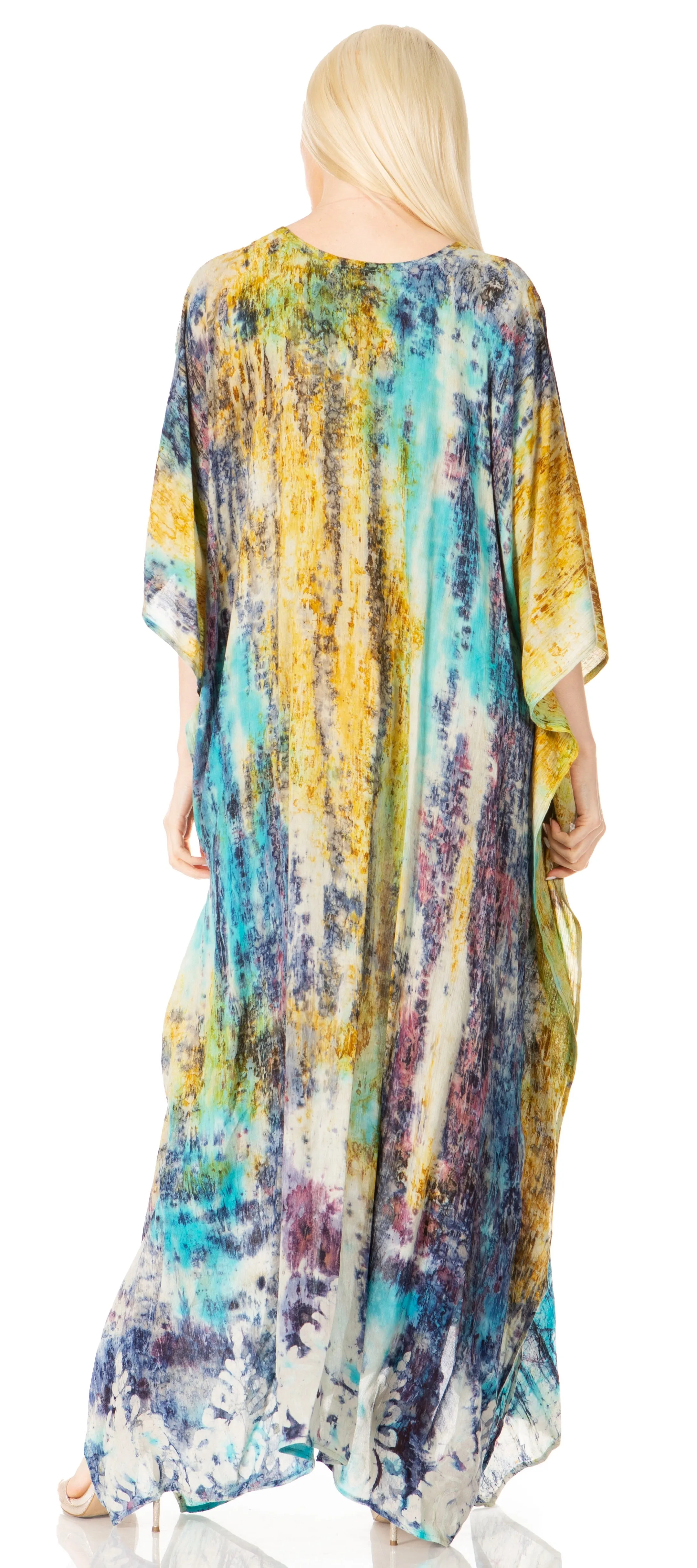 Sakkas Tacy Women's Boho Summer Maxi Dress for Casual or Lounge Wear