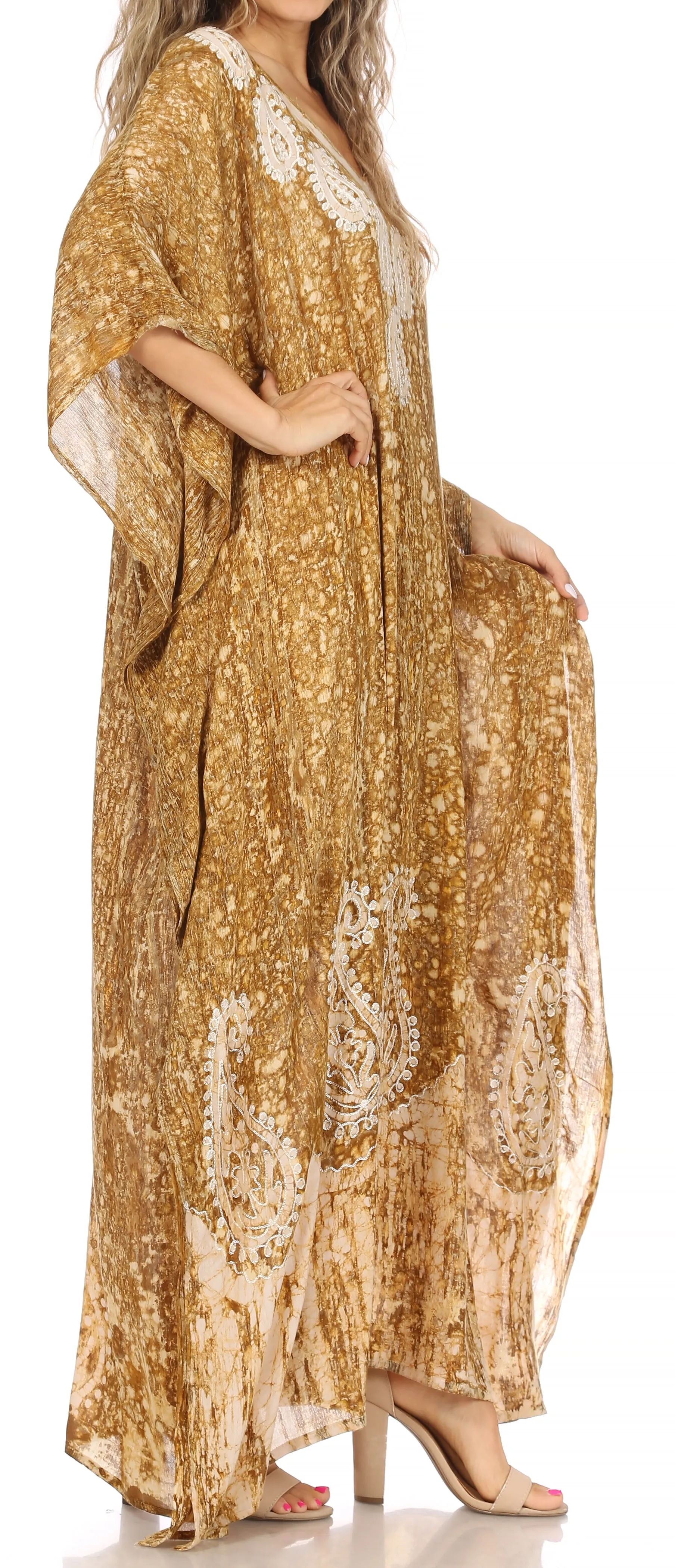 Sakkas Tacy Women's Boho Summer Maxi Dress for Casual or Lounge Wear