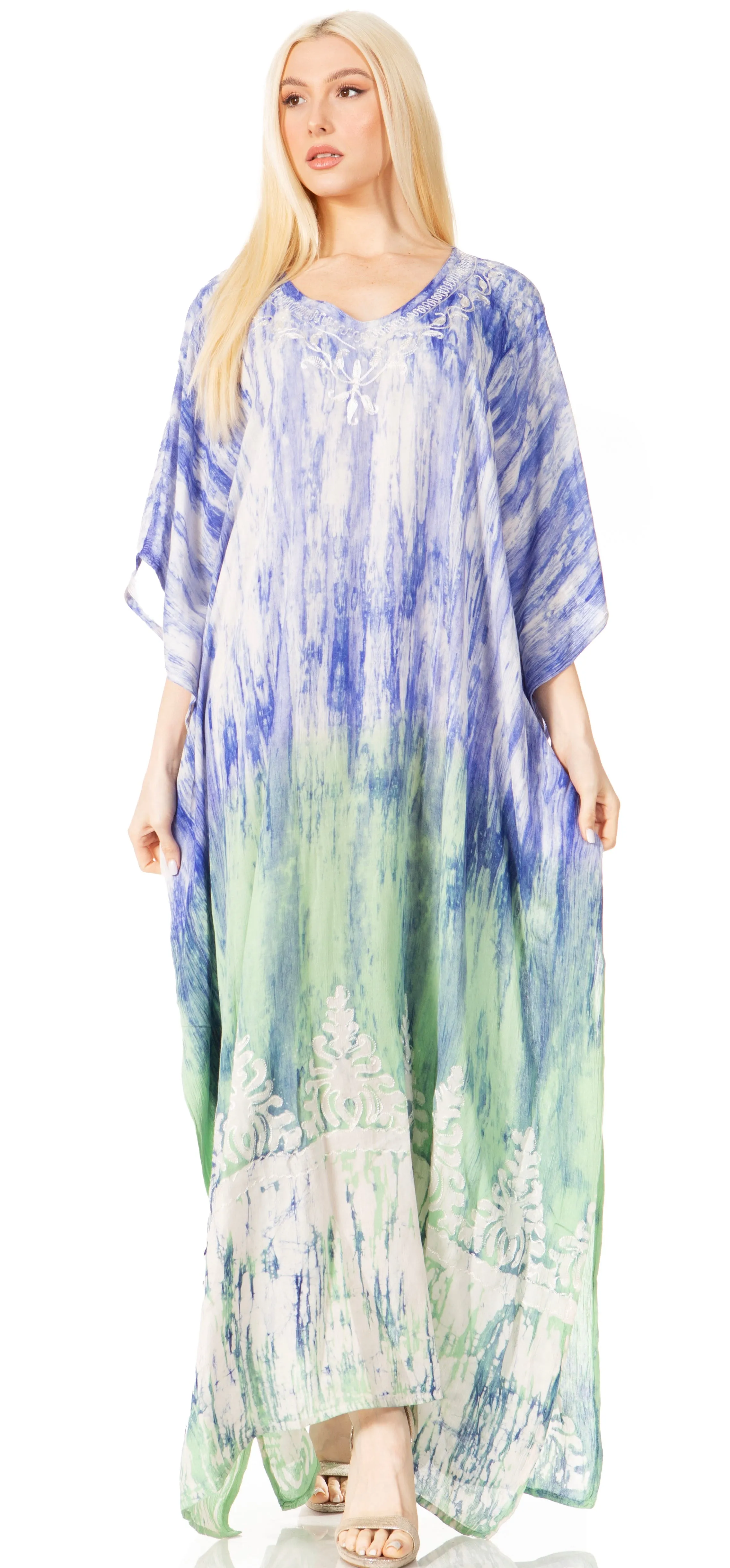 Sakkas Tacy Women's Boho Summer Maxi Dress for Casual or Lounge Wear