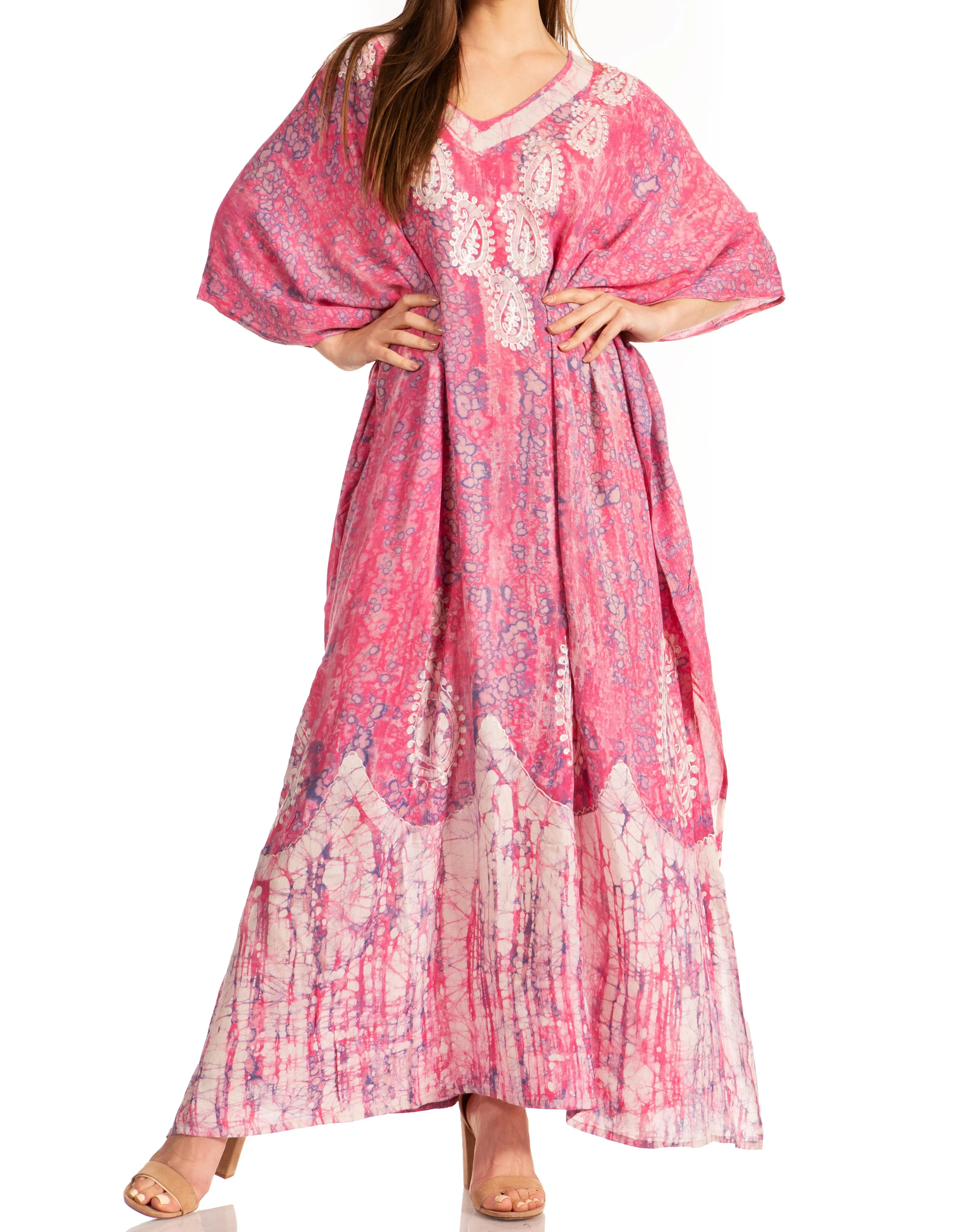 Sakkas Tacy Women's Boho Summer Maxi Dress for Casual or Lounge Wear