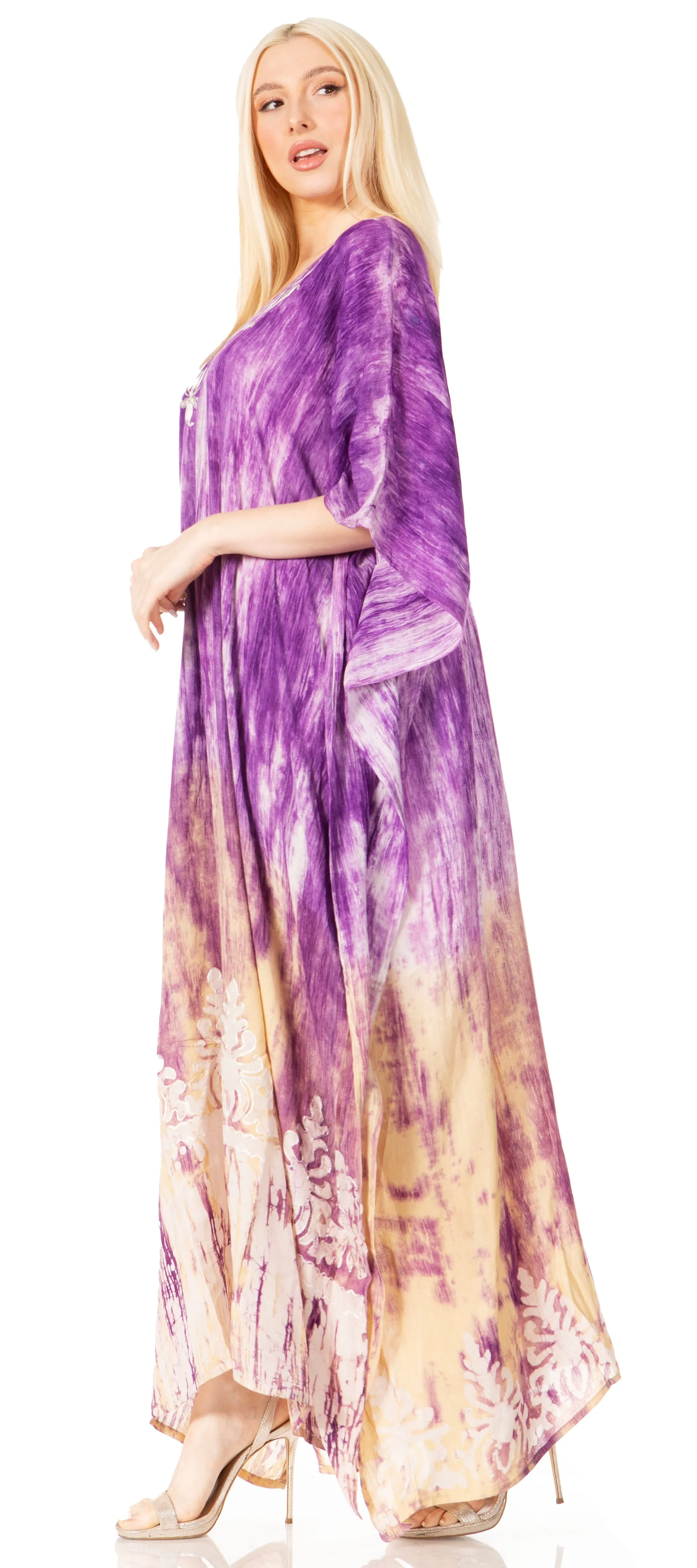 Sakkas Tacy Women's Boho Summer Maxi Dress for Casual or Lounge Wear