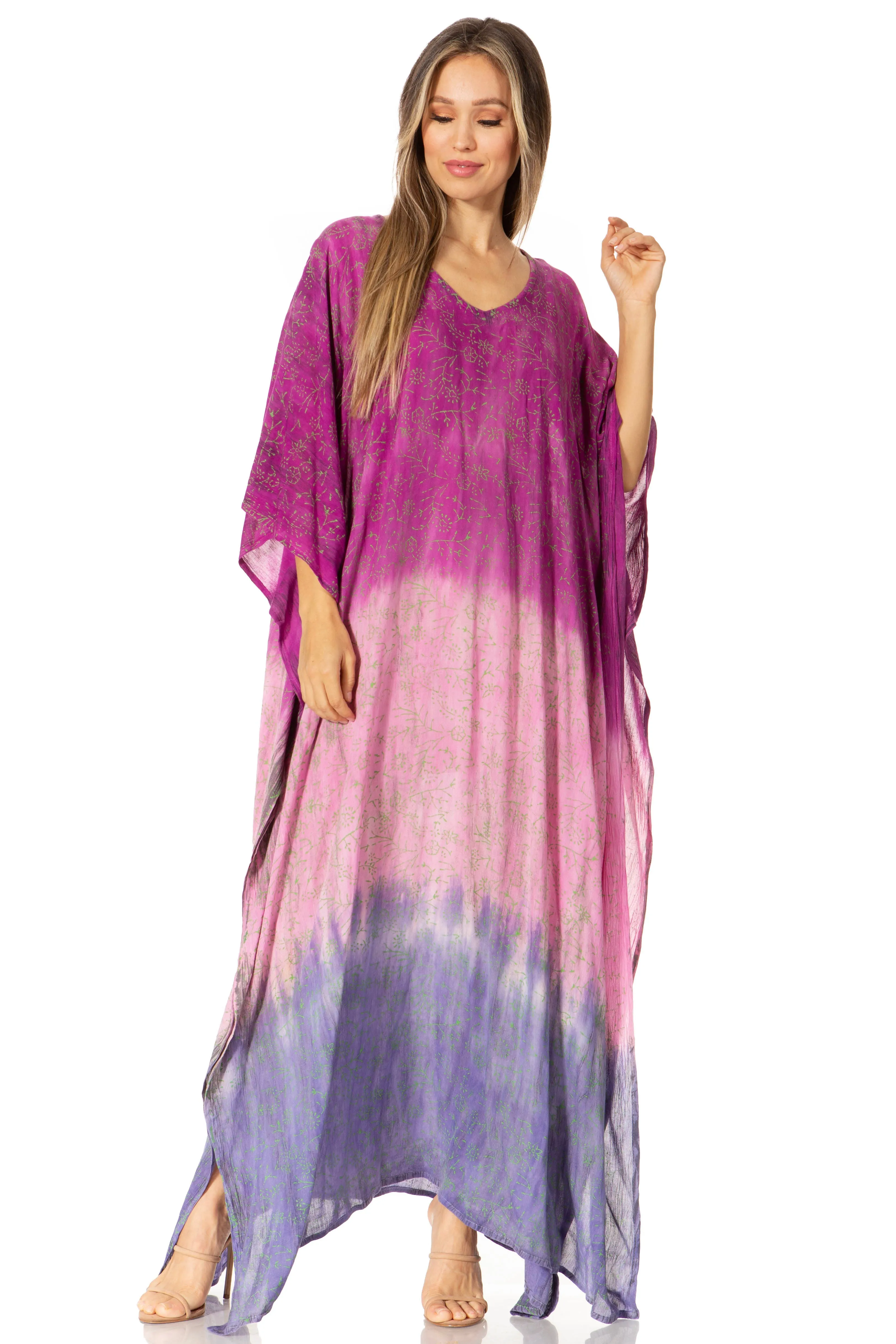 Sakkas Tacy Women's Boho Summer Maxi Dress for Casual or Lounge Wear