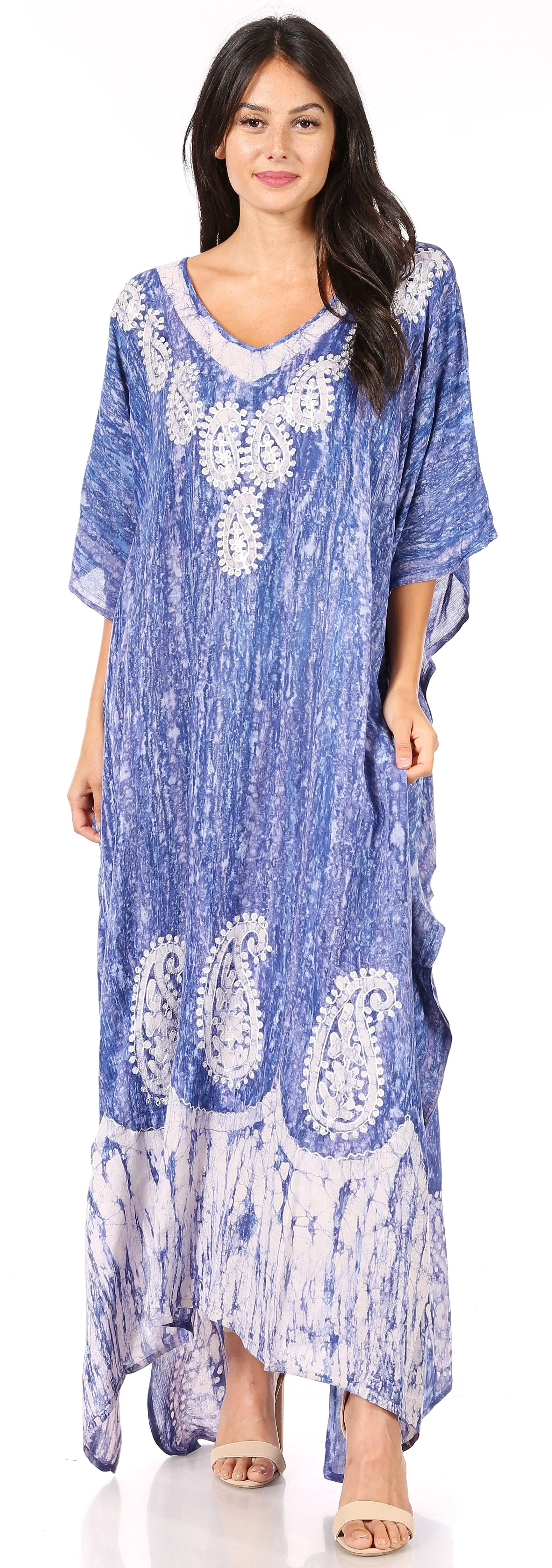Sakkas Tacy Women's Boho Summer Maxi Dress for Casual or Lounge Wear