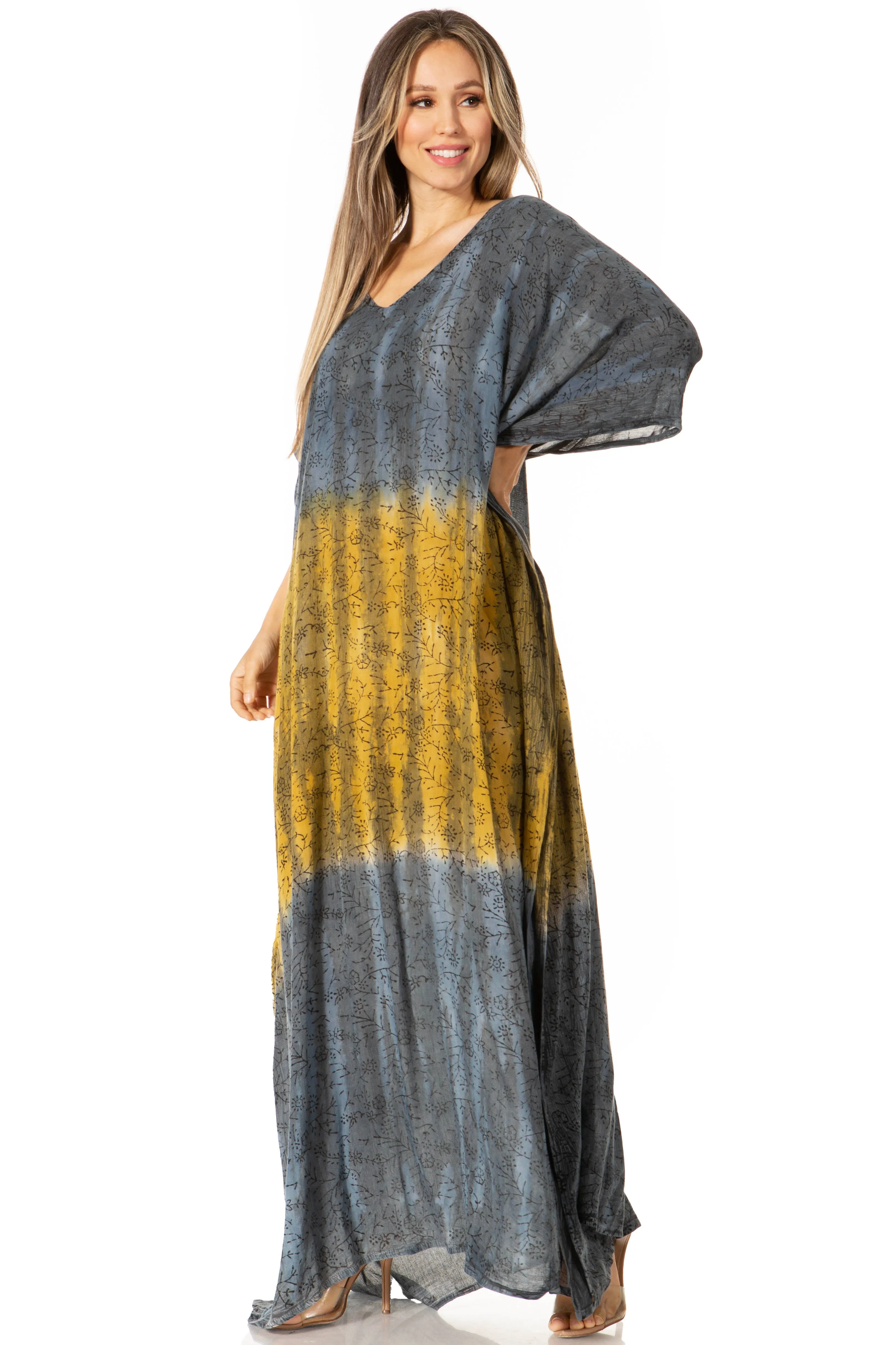 Sakkas Tacy Women's Boho Summer Maxi Dress for Casual or Lounge Wear