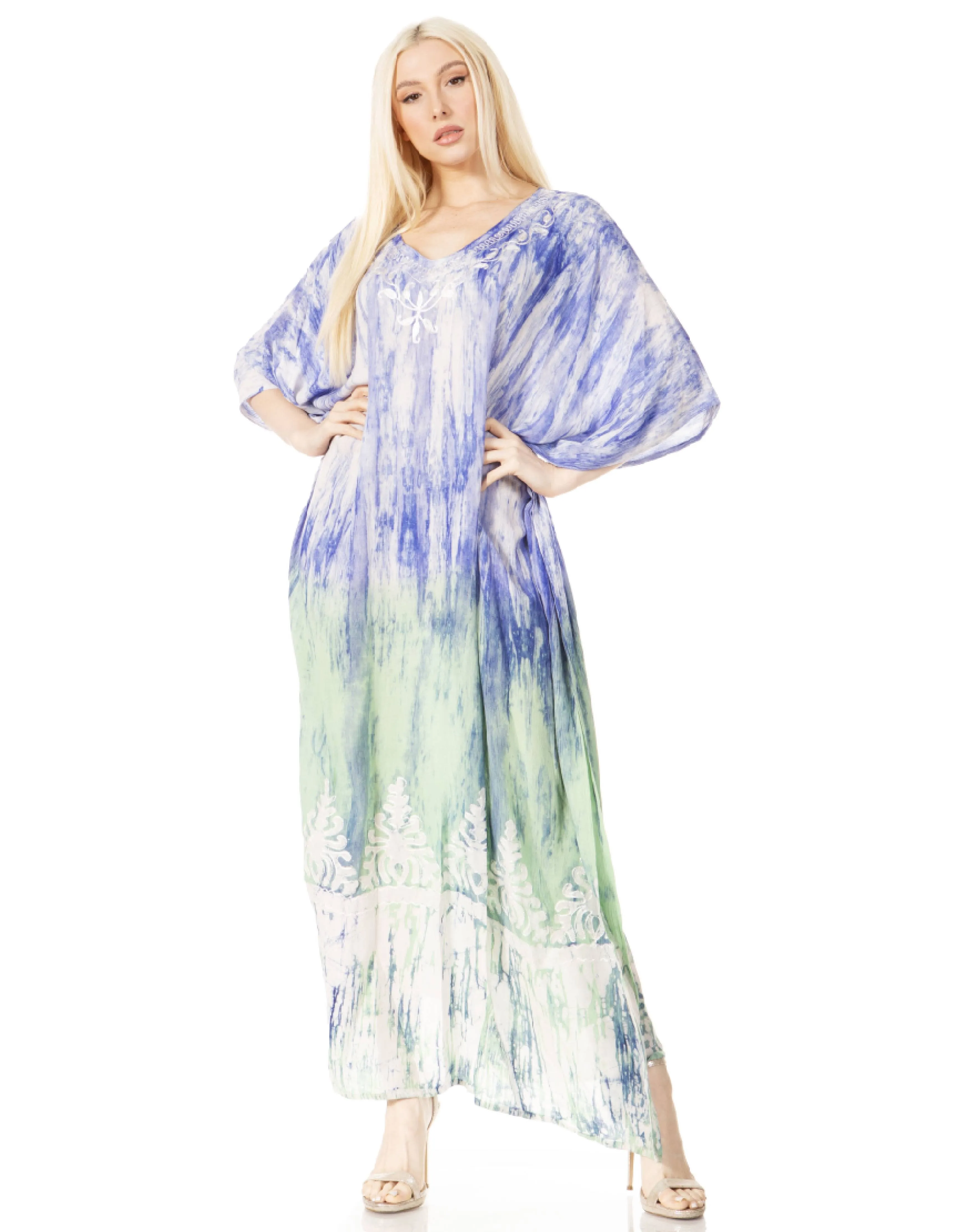 Sakkas Tacy Women's Boho Summer Maxi Dress for Casual or Lounge Wear