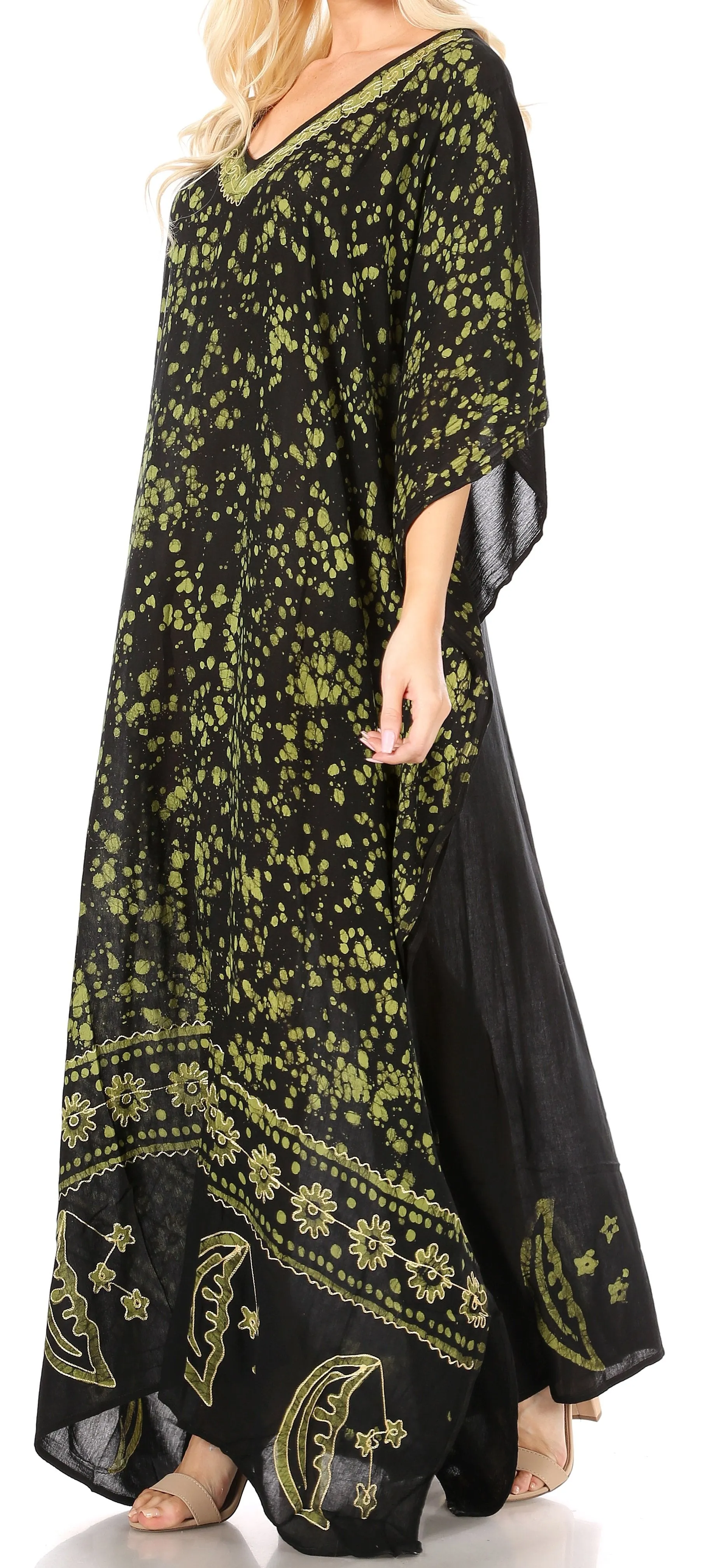 Sakkas Tacy Women's Boho Summer Maxi Dress for Casual or Lounge Wear