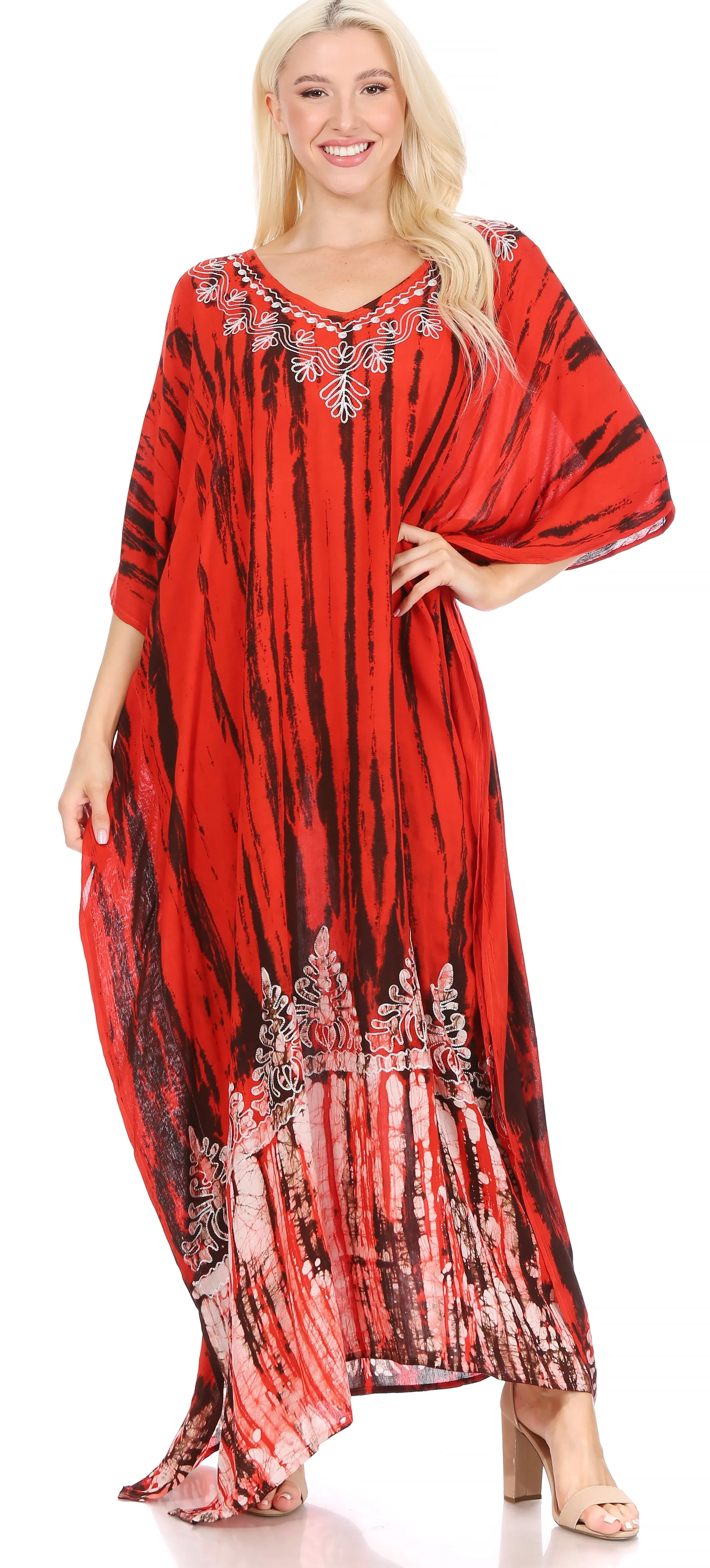 Sakkas Tacy Women's Boho Summer Maxi Dress for Casual or Lounge Wear