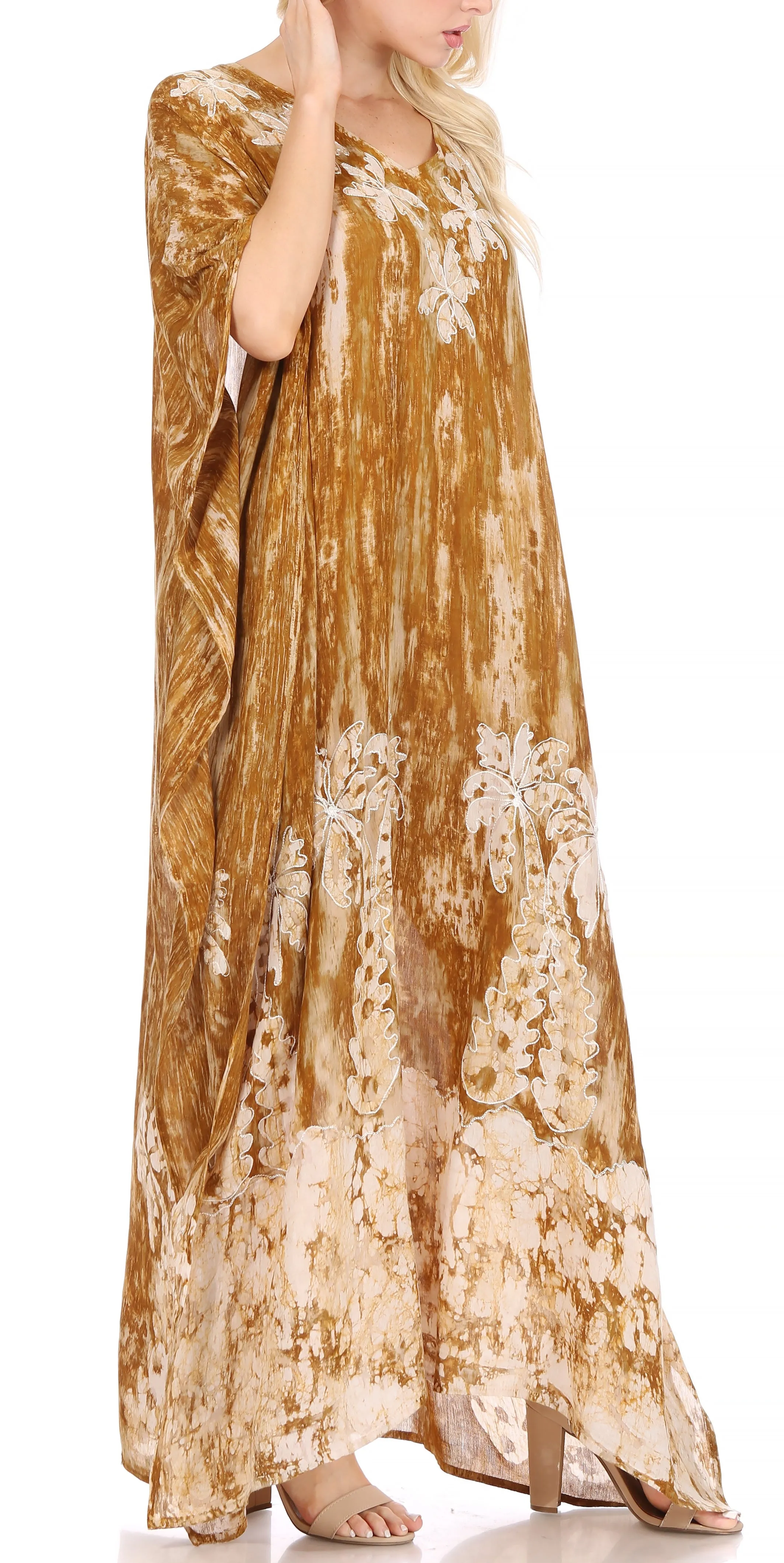 Sakkas Tacy Women's Boho Summer Maxi Dress for Casual or Lounge Wear