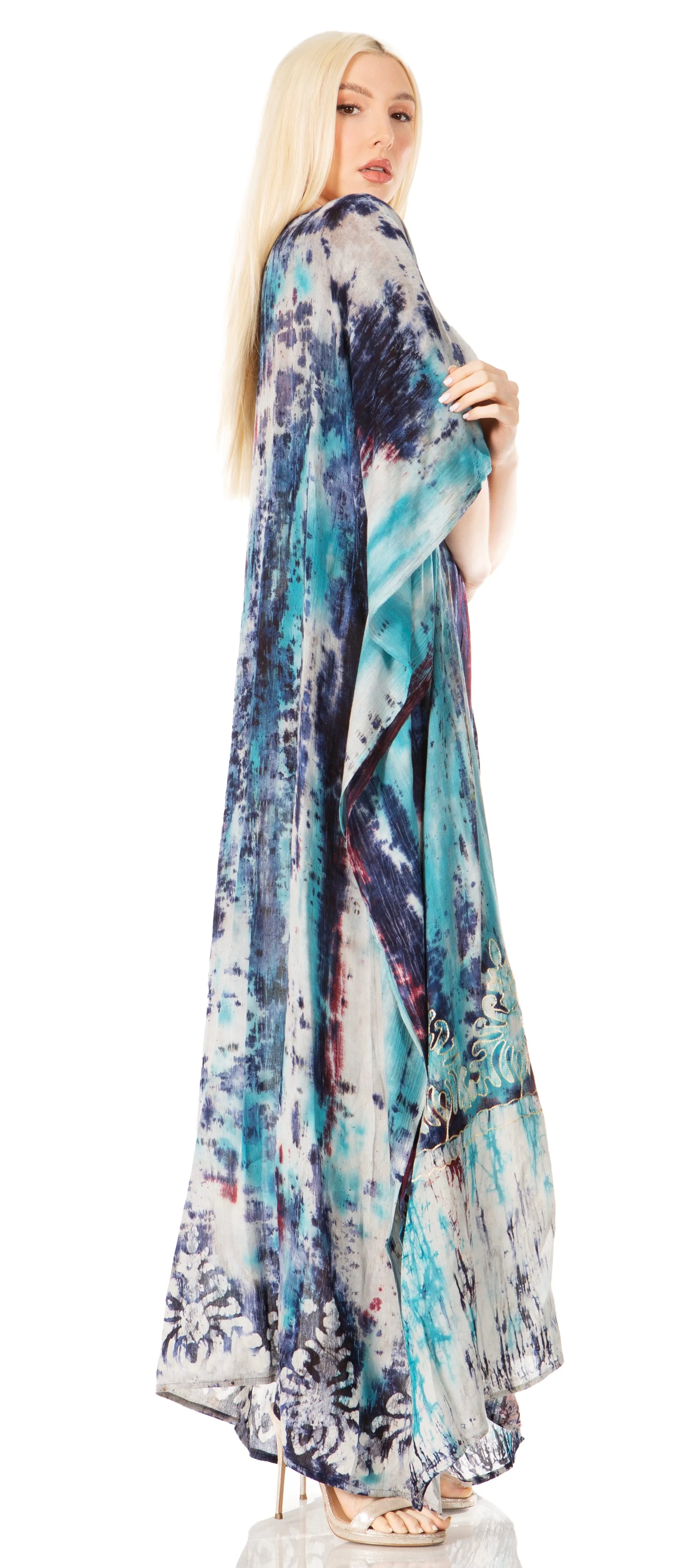 Sakkas Tacy Women's Boho Summer Maxi Dress for Casual or Lounge Wear
