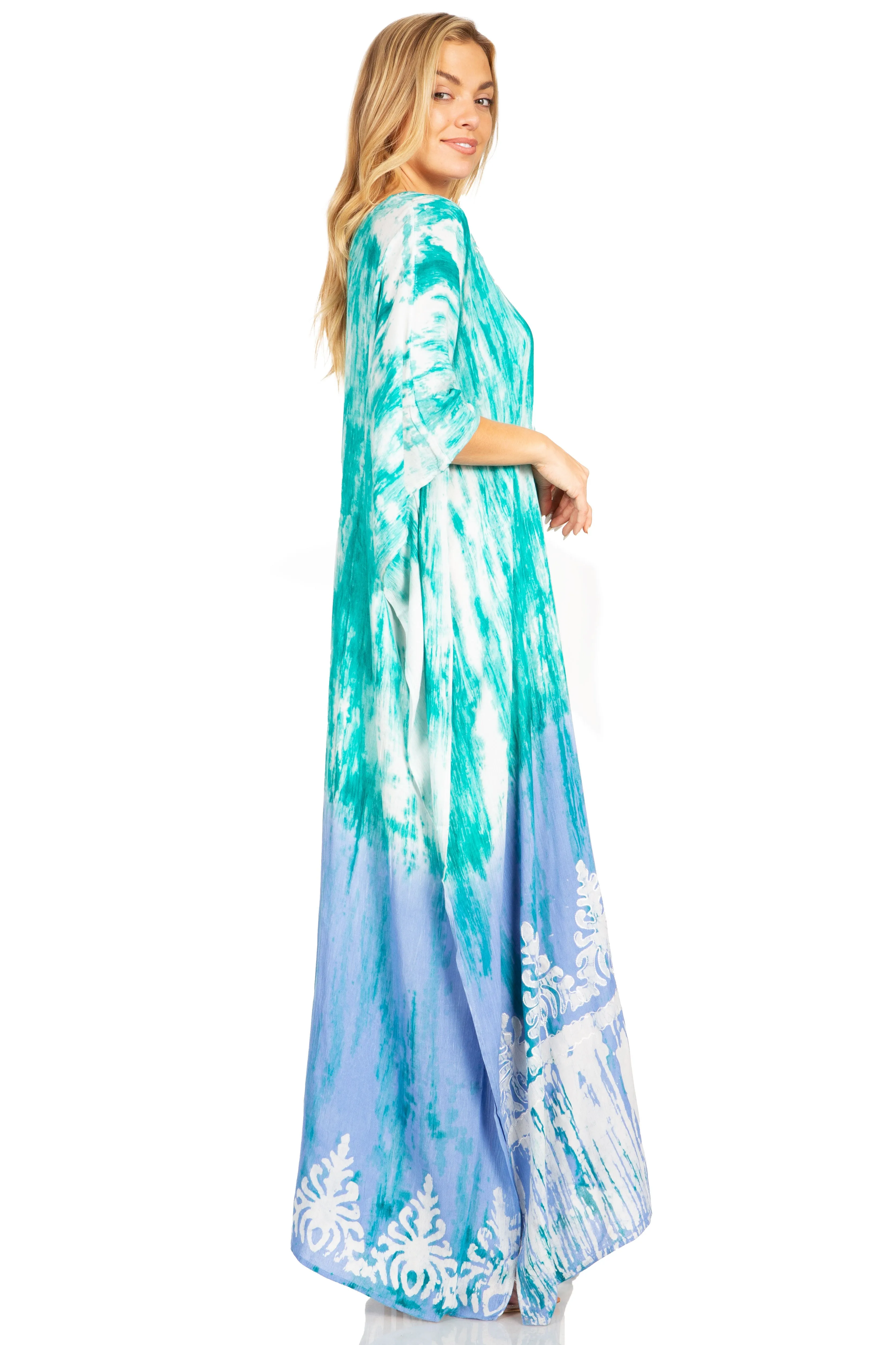 Sakkas Tacy Women's Boho Summer Maxi Dress for Casual or Lounge Wear