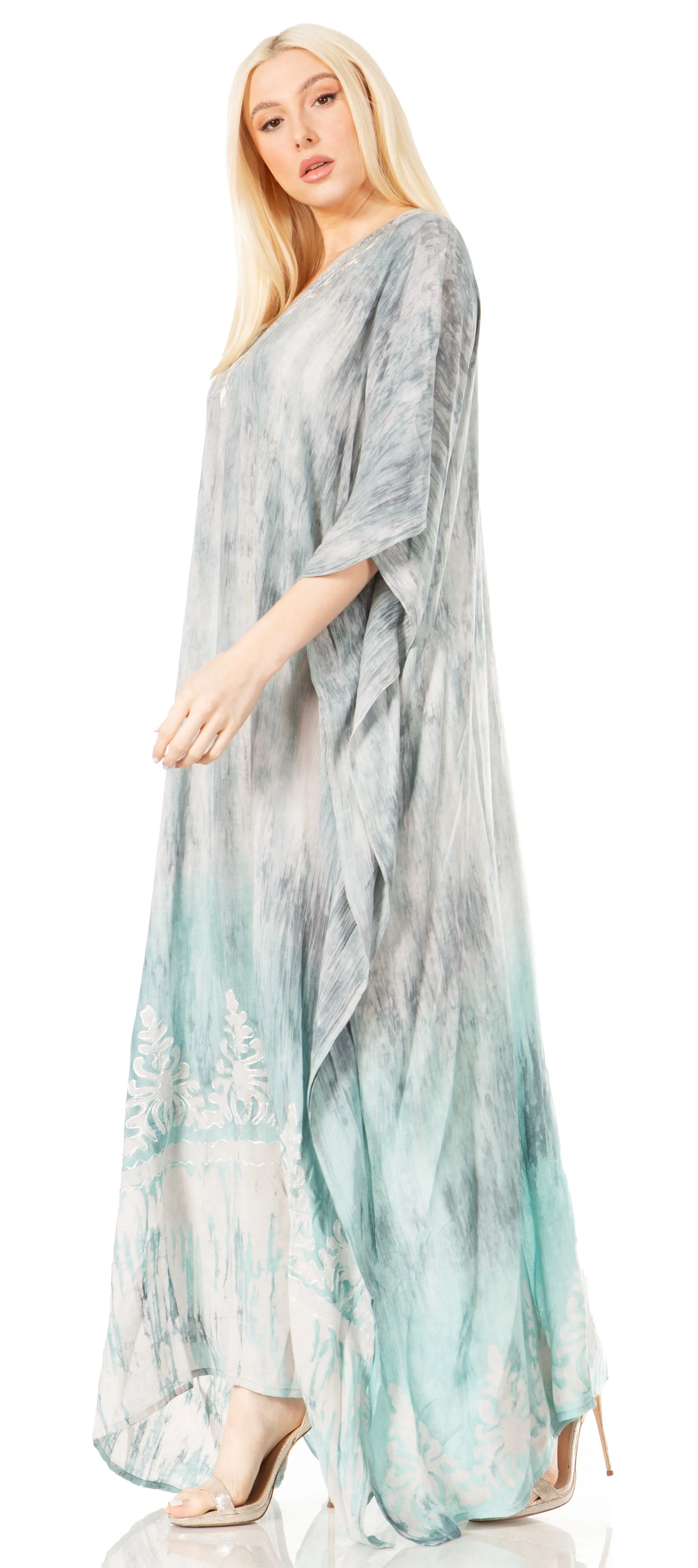 Sakkas Tacy Women's Boho Summer Maxi Dress for Casual or Lounge Wear
