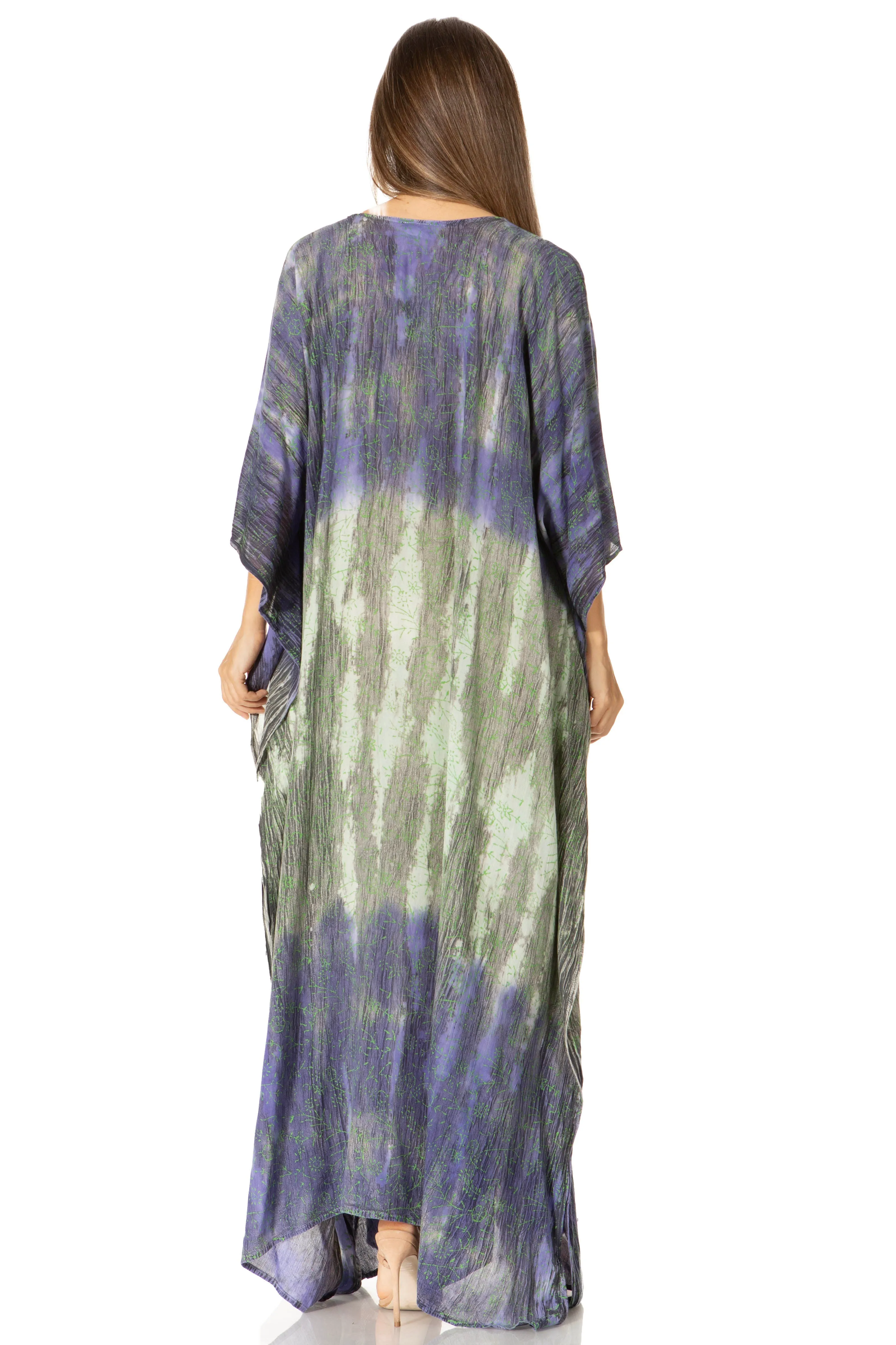 Sakkas Tacy Women's Boho Summer Maxi Dress for Casual or Lounge Wear