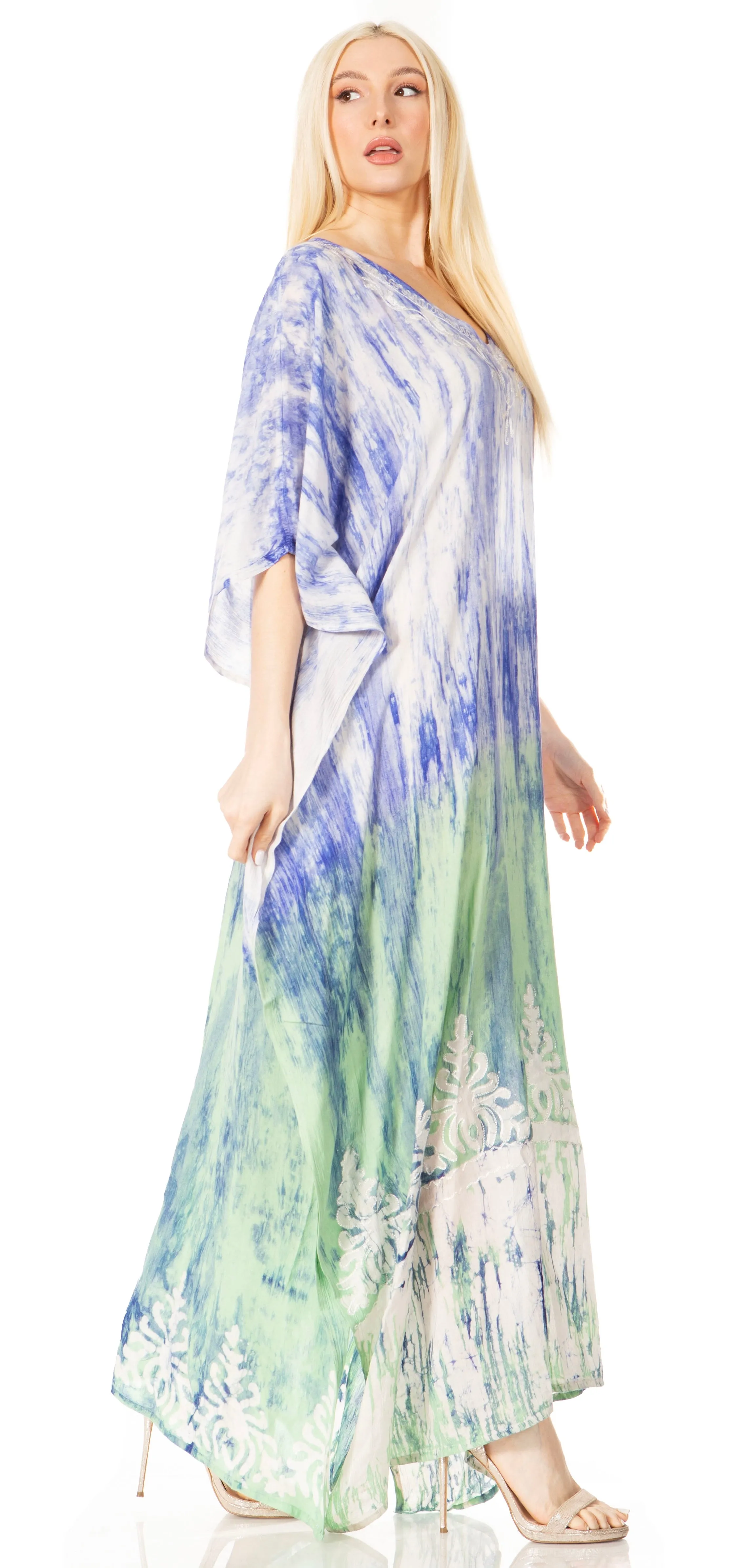 Sakkas Tacy Women's Boho Summer Maxi Dress for Casual or Lounge Wear