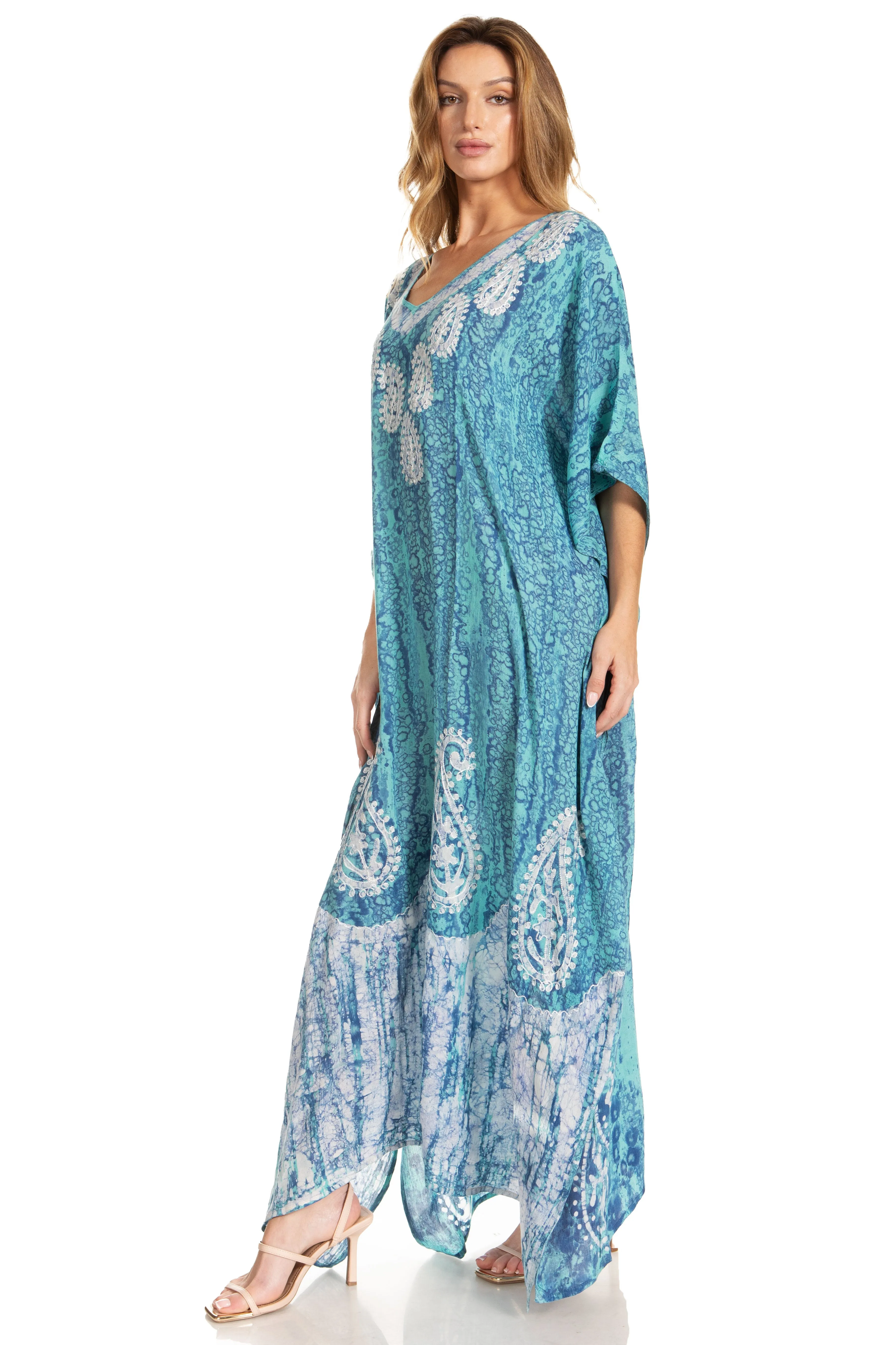 Sakkas Tacy Women's Boho Summer Maxi Dress for Casual or Lounge Wear