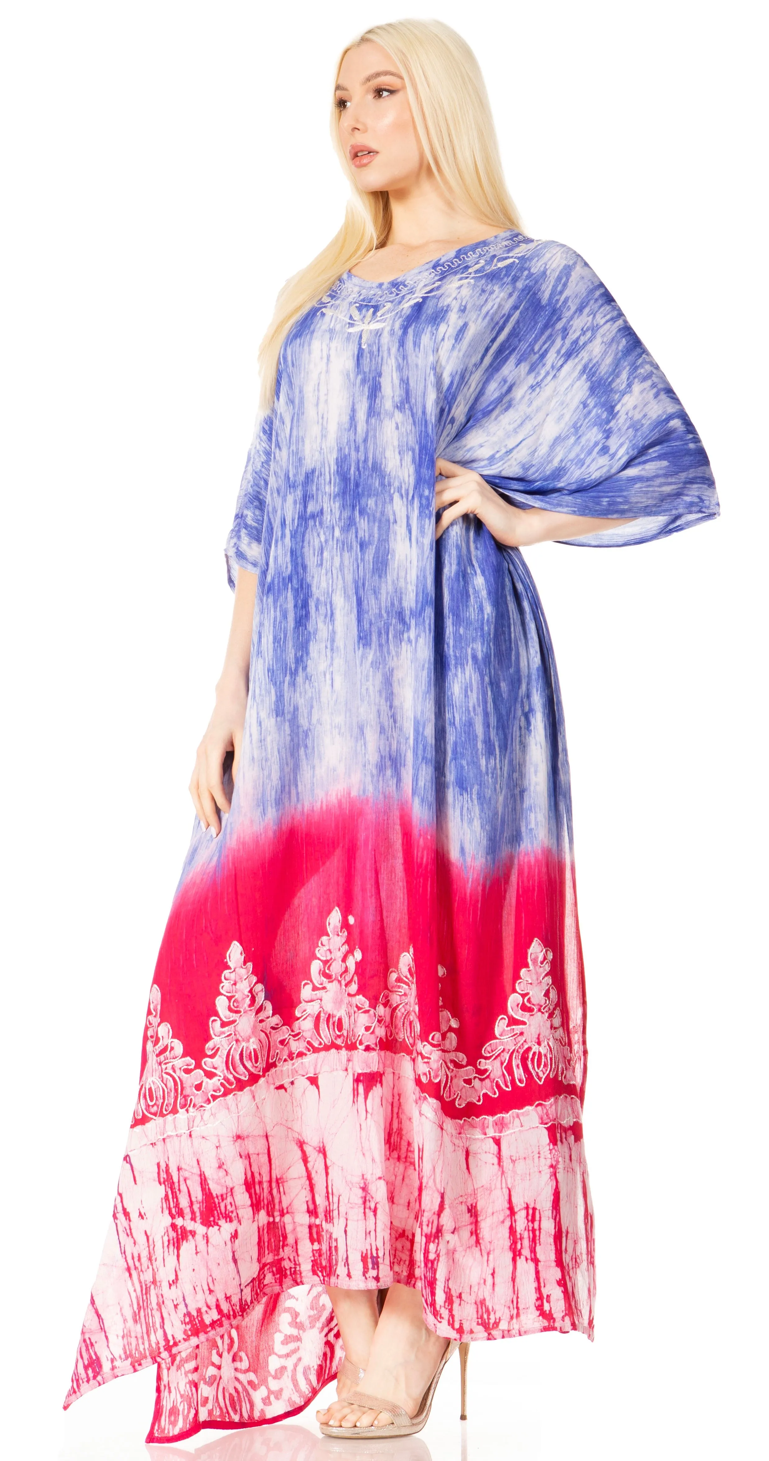 Sakkas Tacy Women's Boho Summer Maxi Dress for Casual or Lounge Wear