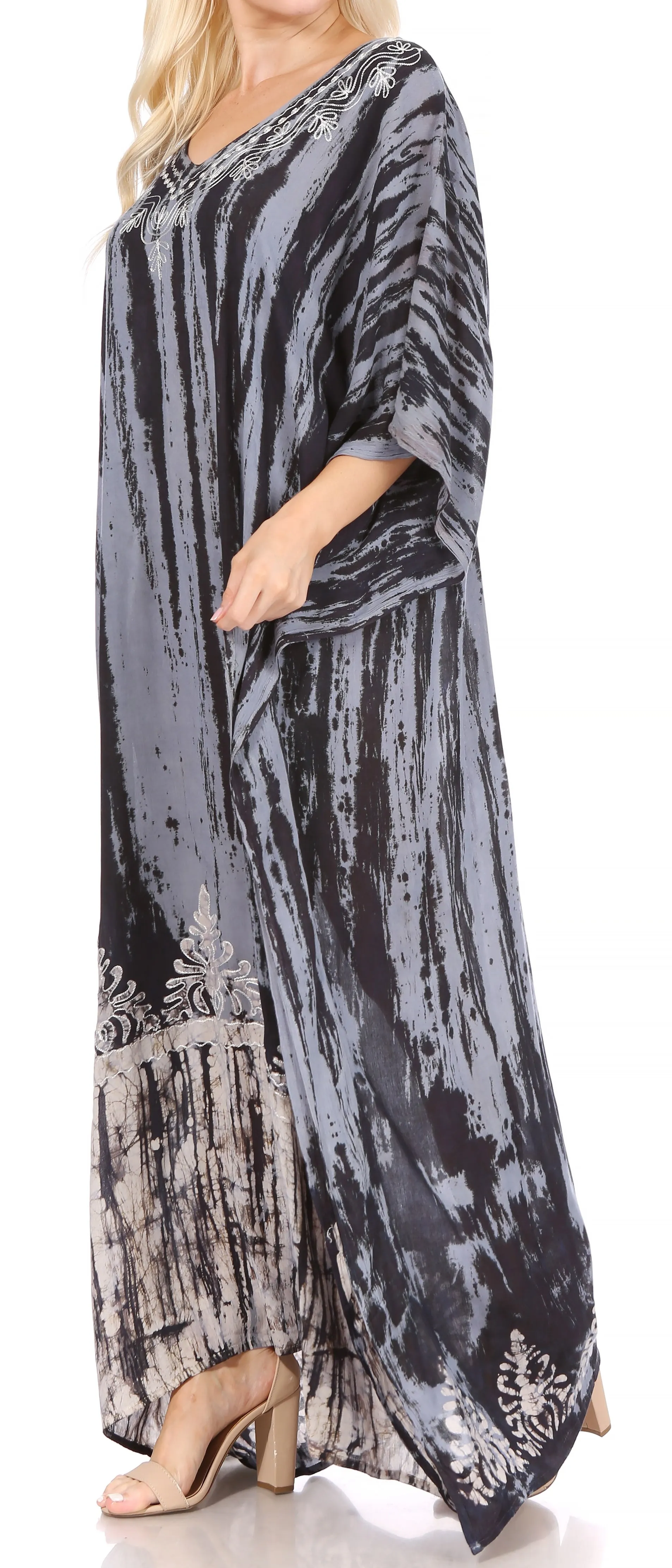 Sakkas Tacy Women's Boho Summer Maxi Dress for Casual or Lounge Wear