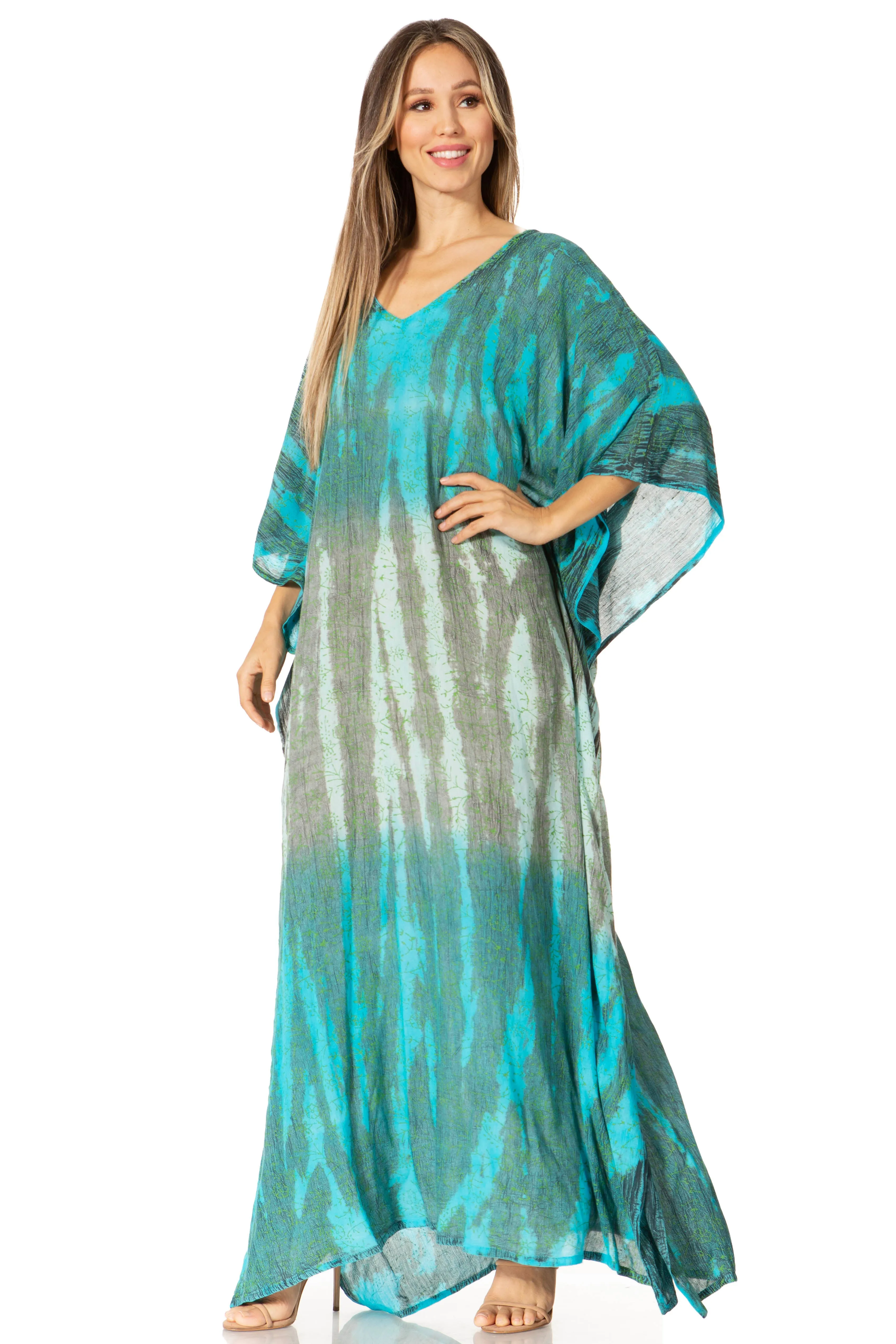 Sakkas Tacy Women's Boho Summer Maxi Dress for Casual or Lounge Wear