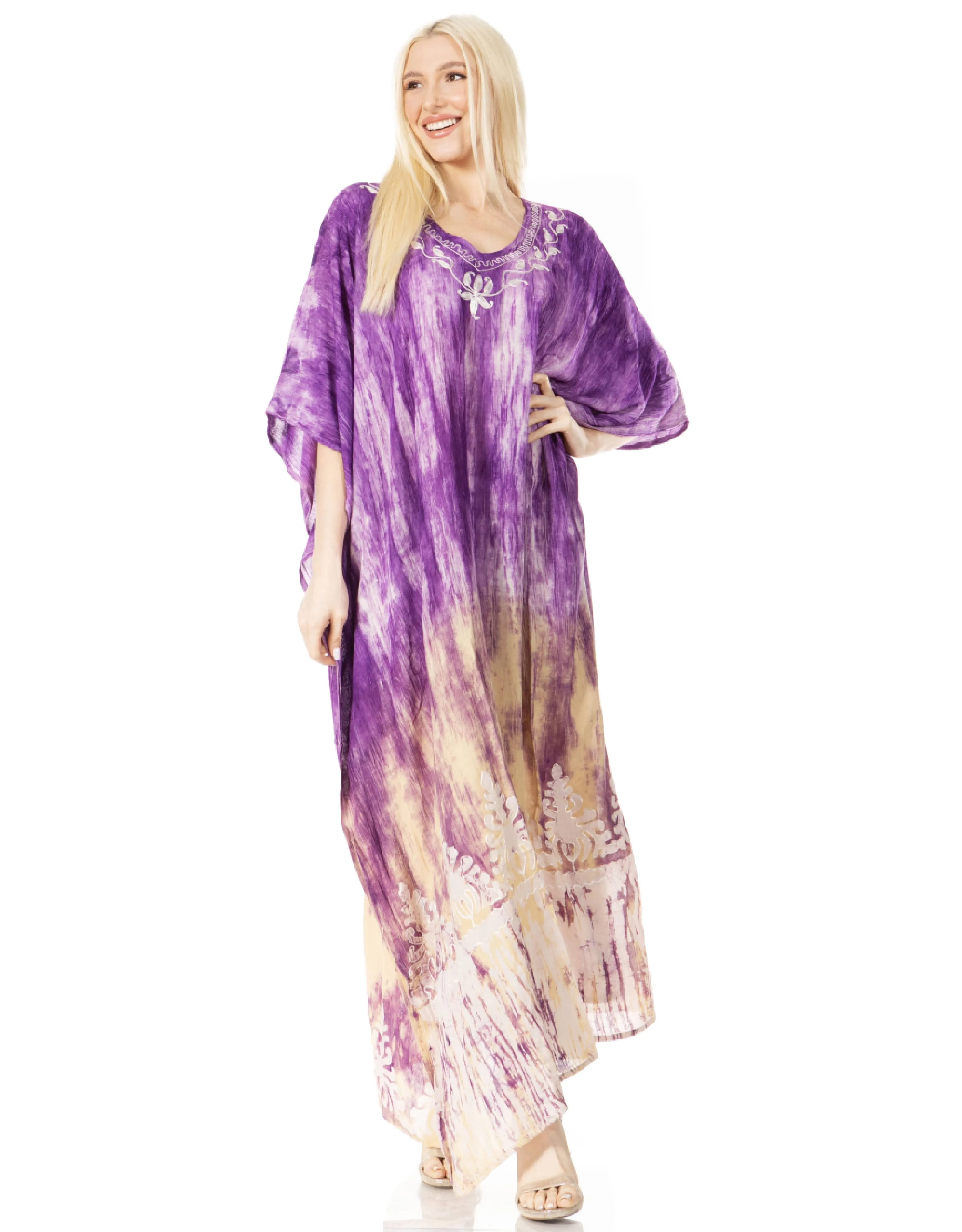 Sakkas Tacy Women's Boho Summer Maxi Dress for Casual or Lounge Wear