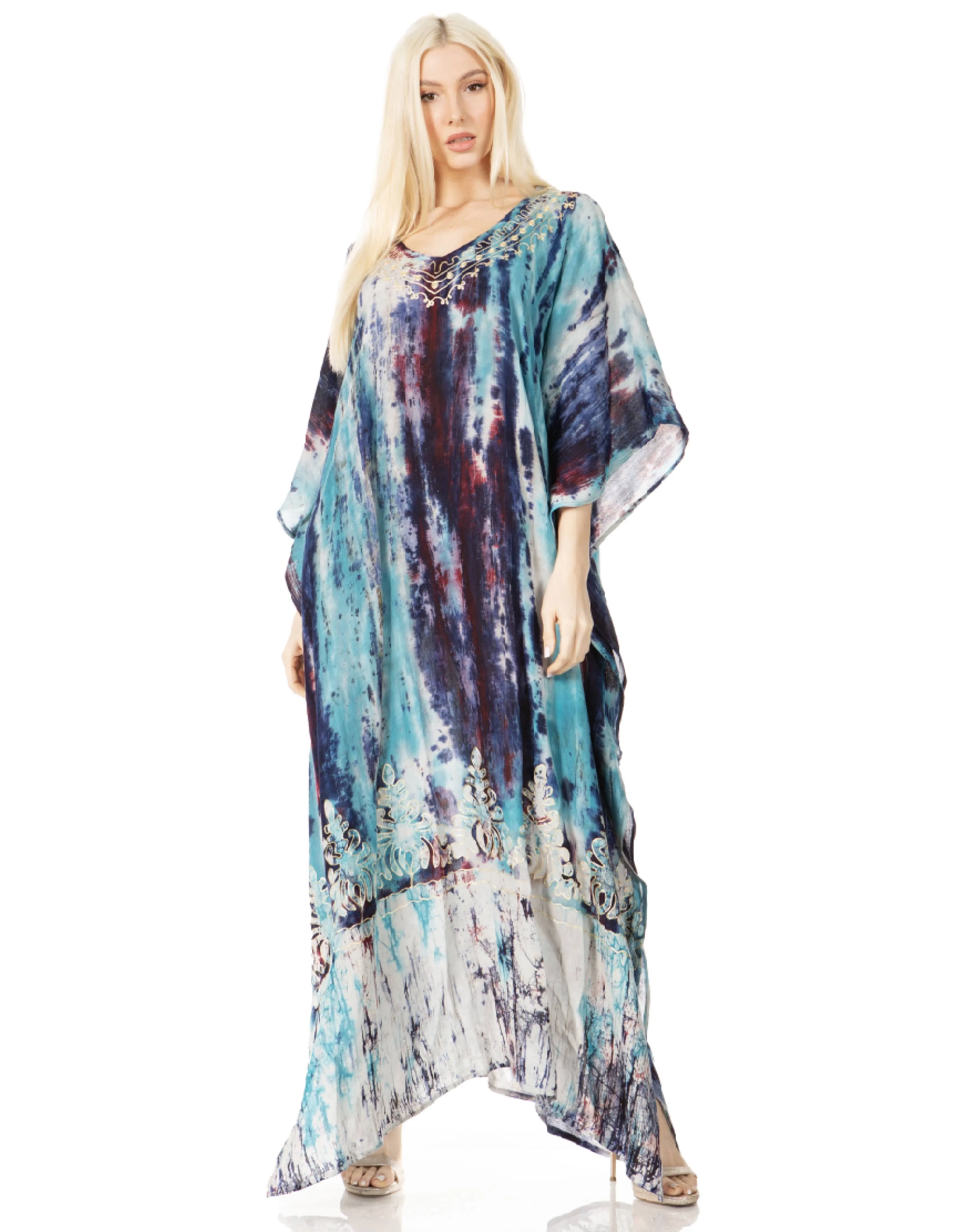 Sakkas Tacy Women's Boho Summer Maxi Dress for Casual or Lounge Wear