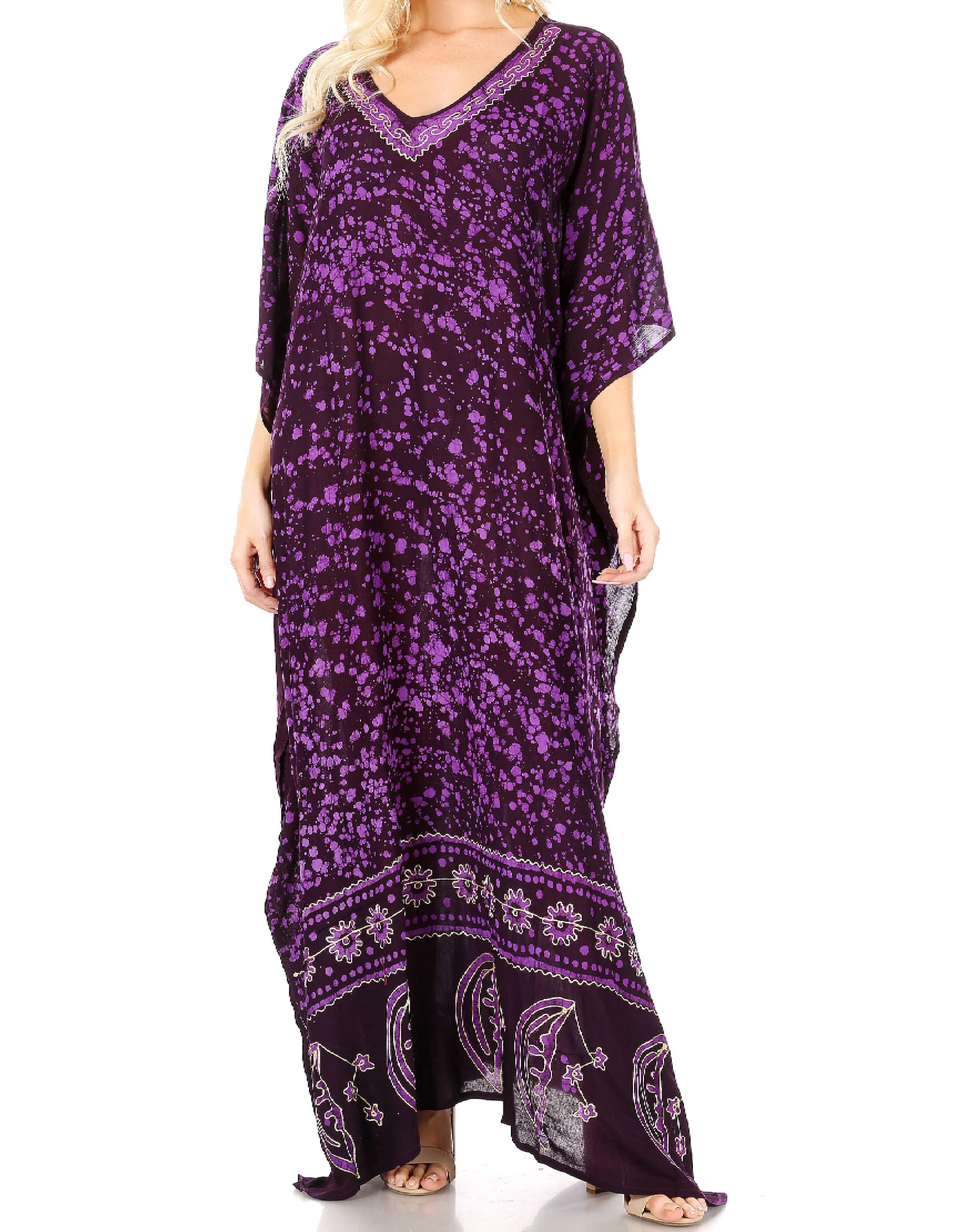 Sakkas Tacy Women's Boho Summer Maxi Dress for Casual or Lounge Wear