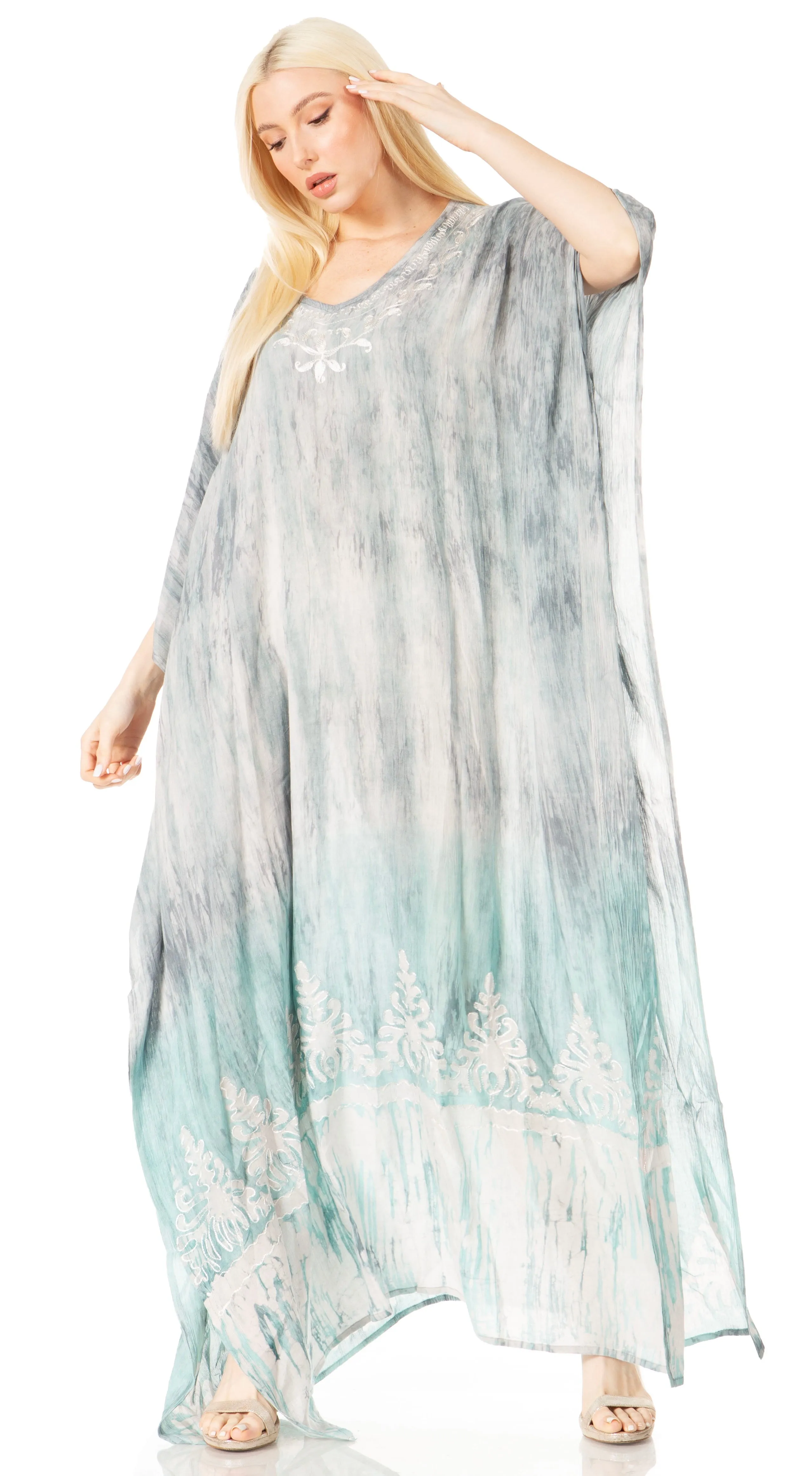 Sakkas Tacy Women's Boho Summer Maxi Dress for Casual or Lounge Wear