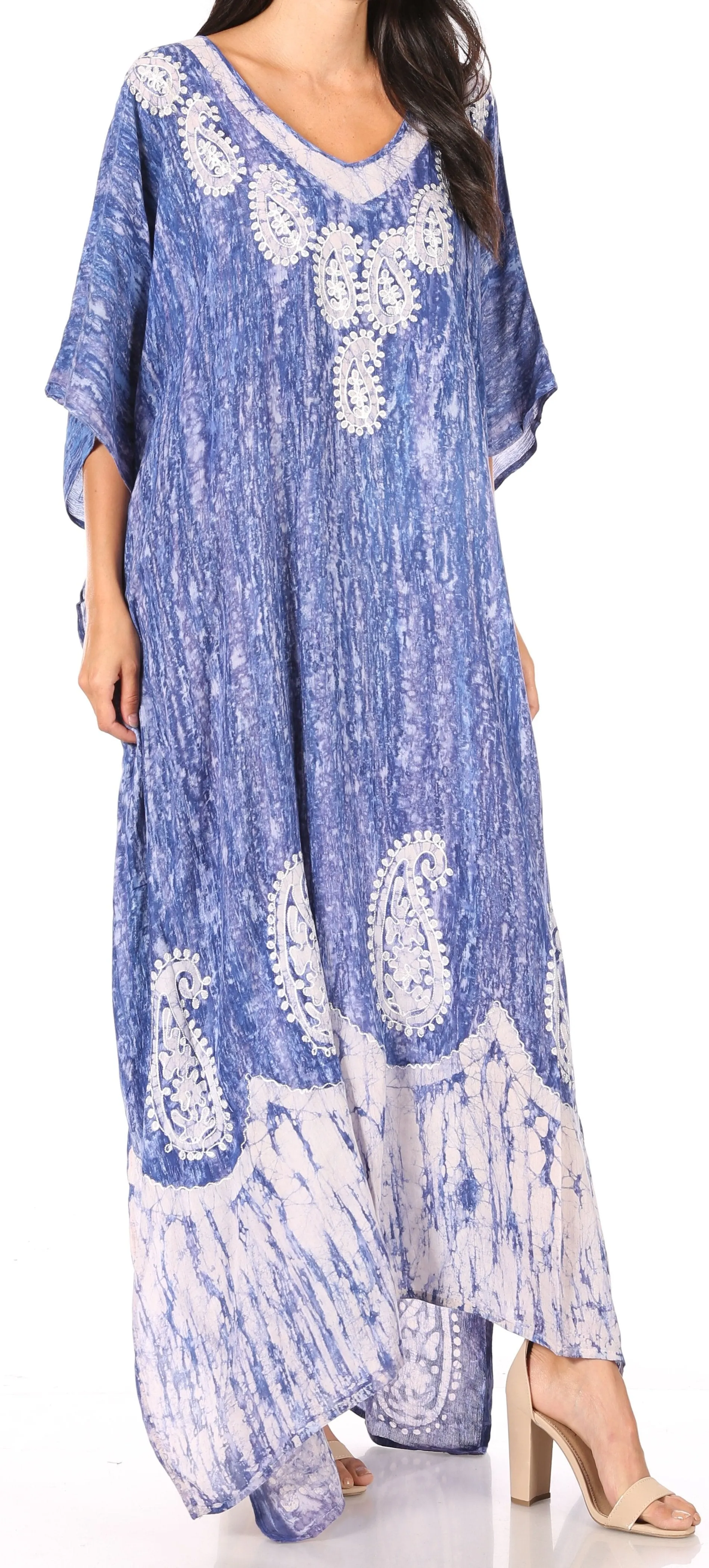 Sakkas Tacy Women's Boho Summer Maxi Dress for Casual or Lounge Wear
