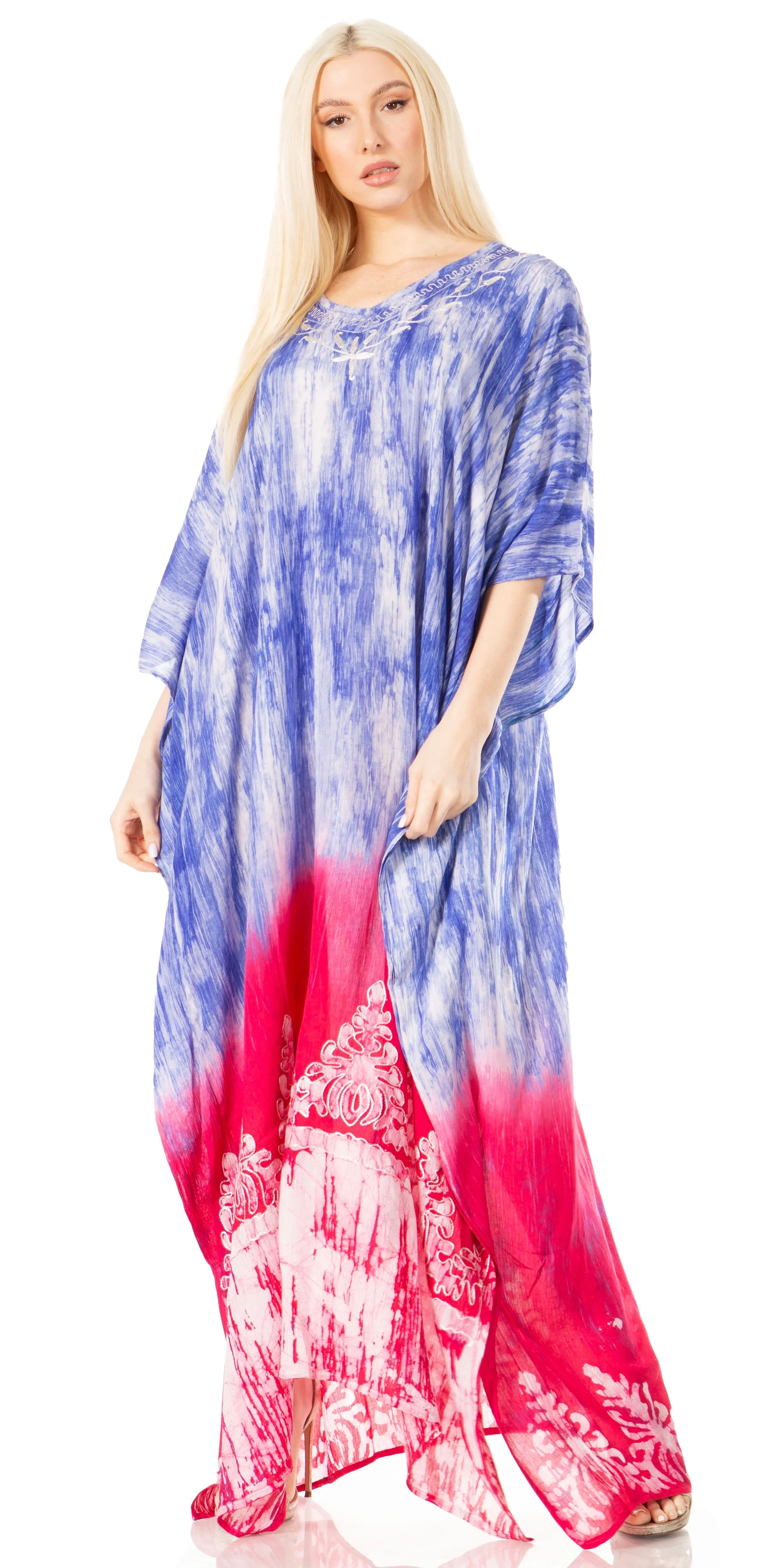 Sakkas Tacy Women's Boho Summer Maxi Dress for Casual or Lounge Wear