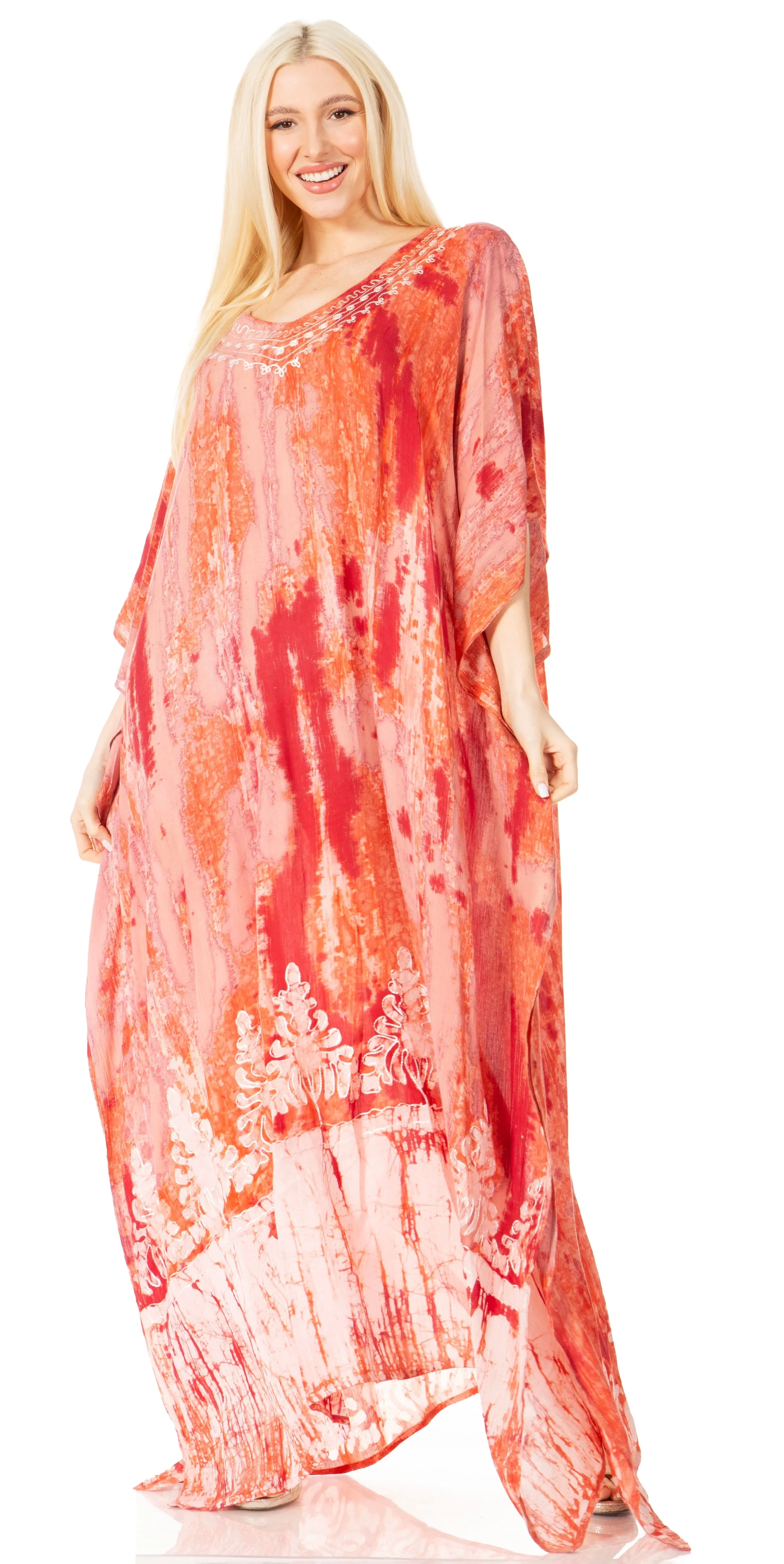 Sakkas Tacy Women's Boho Summer Maxi Dress for Casual or Lounge Wear