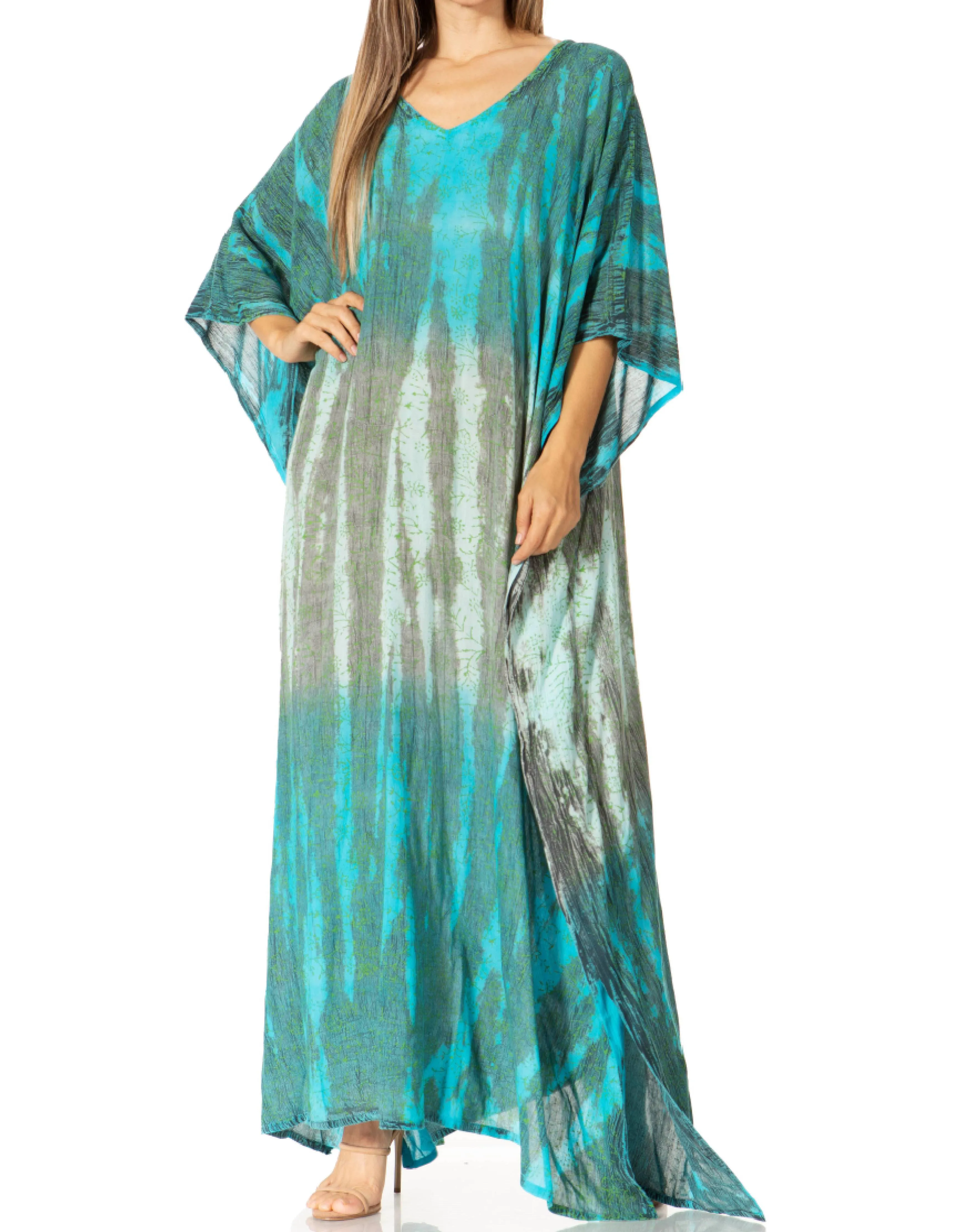 Sakkas Tacy Women's Boho Summer Maxi Dress for Casual or Lounge Wear