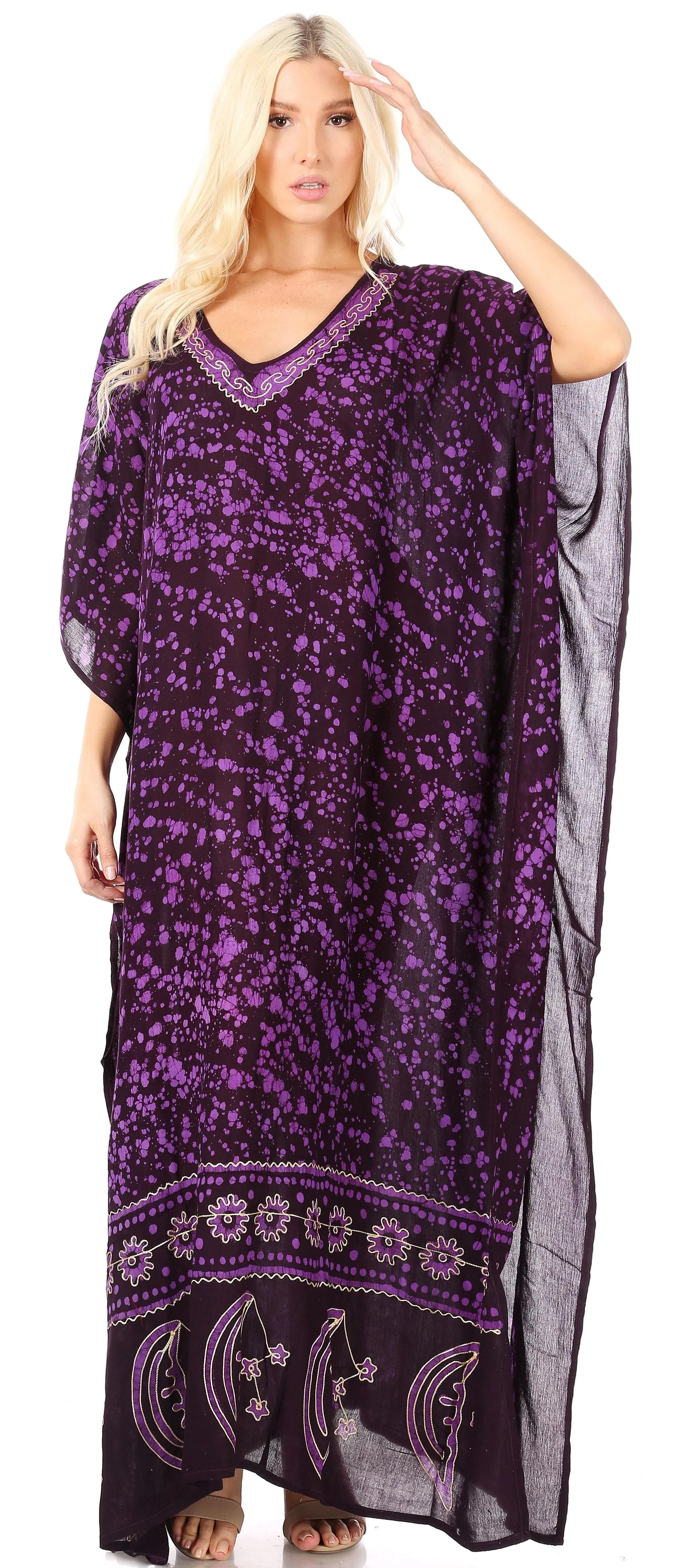 Sakkas Tacy Women's Boho Summer Maxi Dress for Casual or Lounge Wear