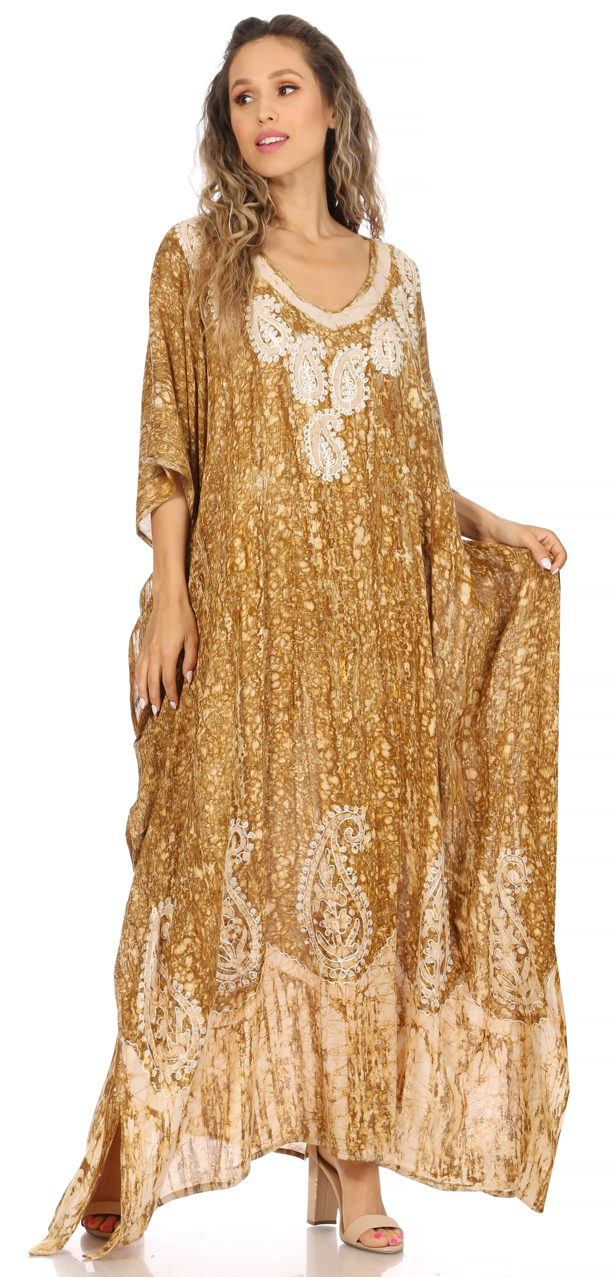 Sakkas Tacy Women's Boho Summer Maxi Dress for Casual or Lounge Wear