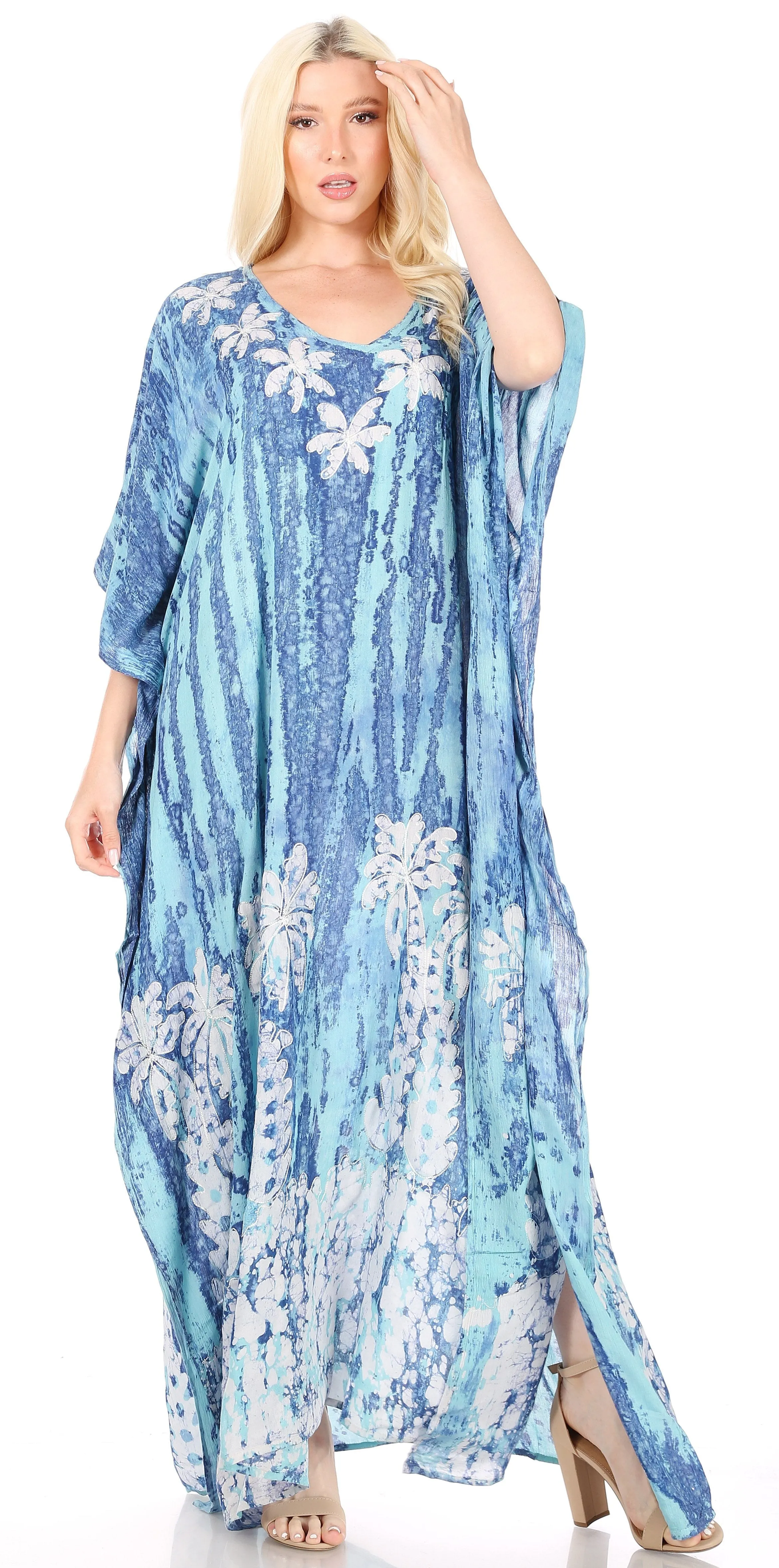 Sakkas Tacy Women's Boho Summer Maxi Dress for Casual or Lounge Wear