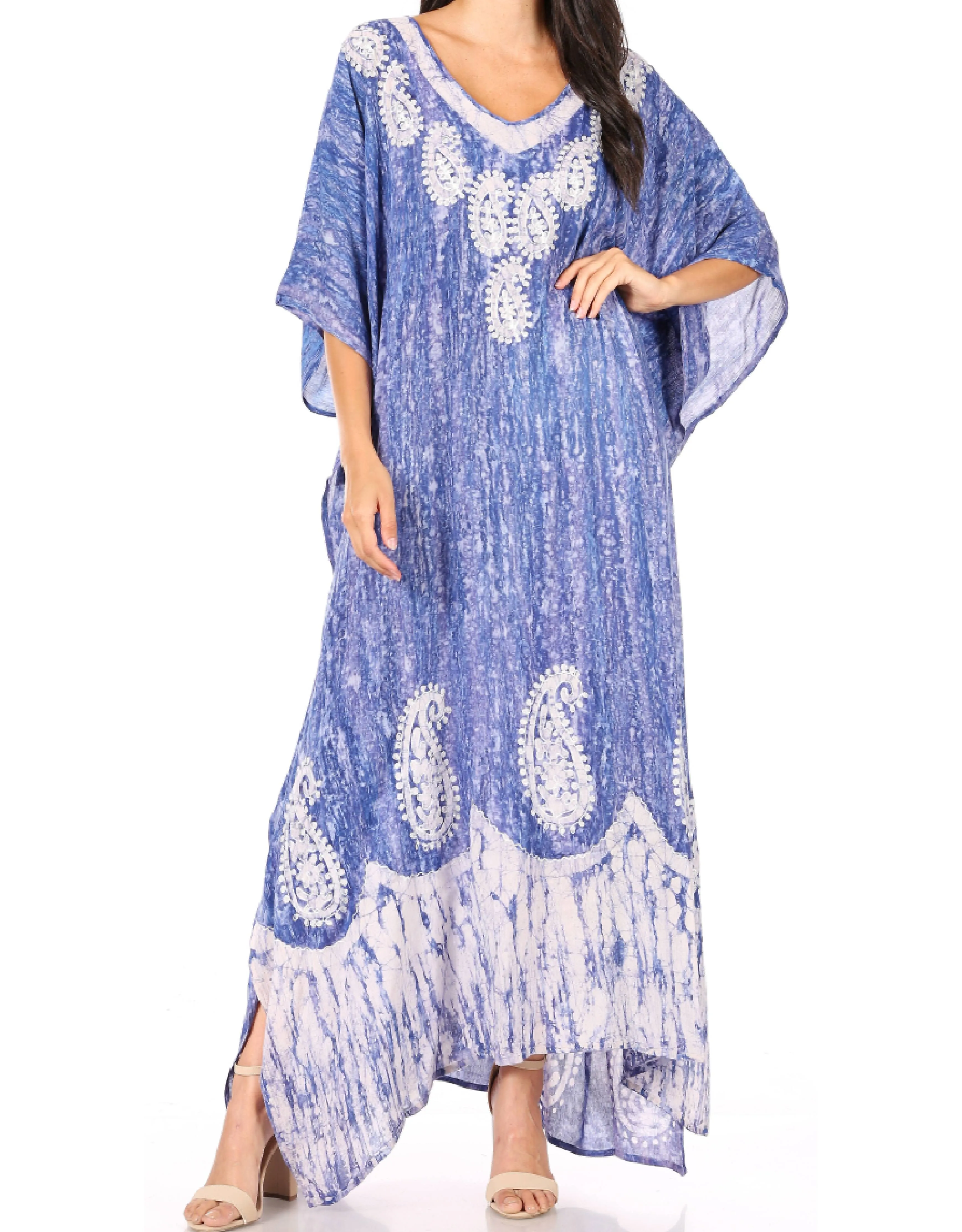 Sakkas Tacy Women's Boho Summer Maxi Dress for Casual or Lounge Wear