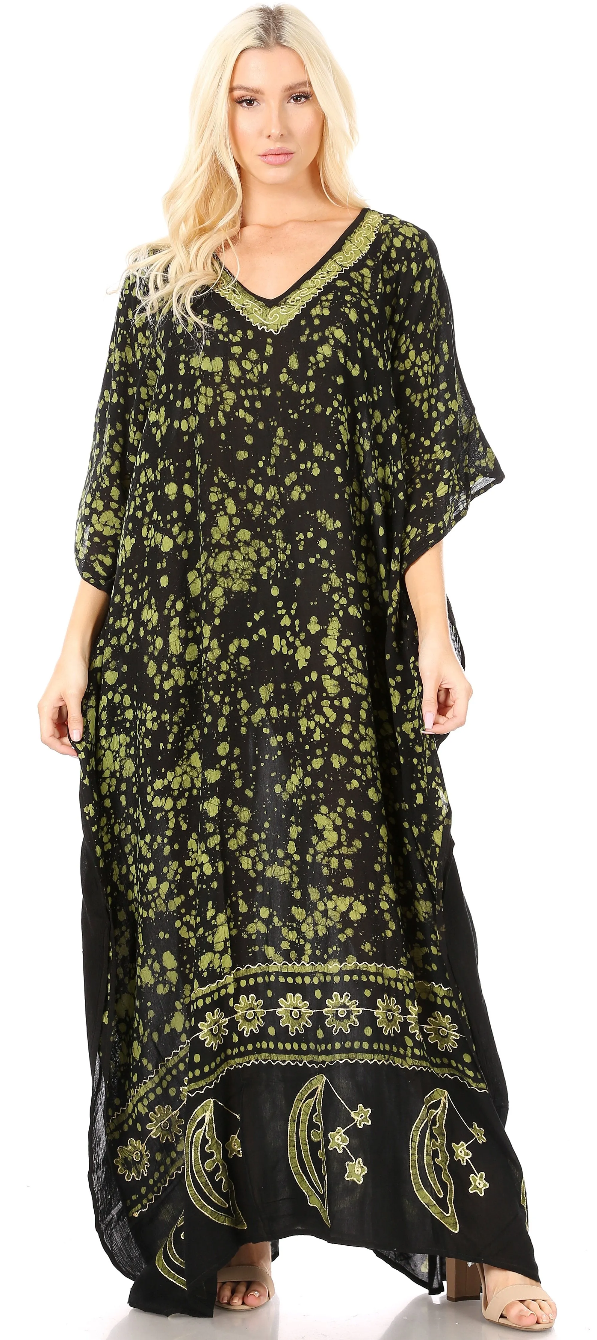 Sakkas Tacy Women's Boho Summer Maxi Dress for Casual or Lounge Wear