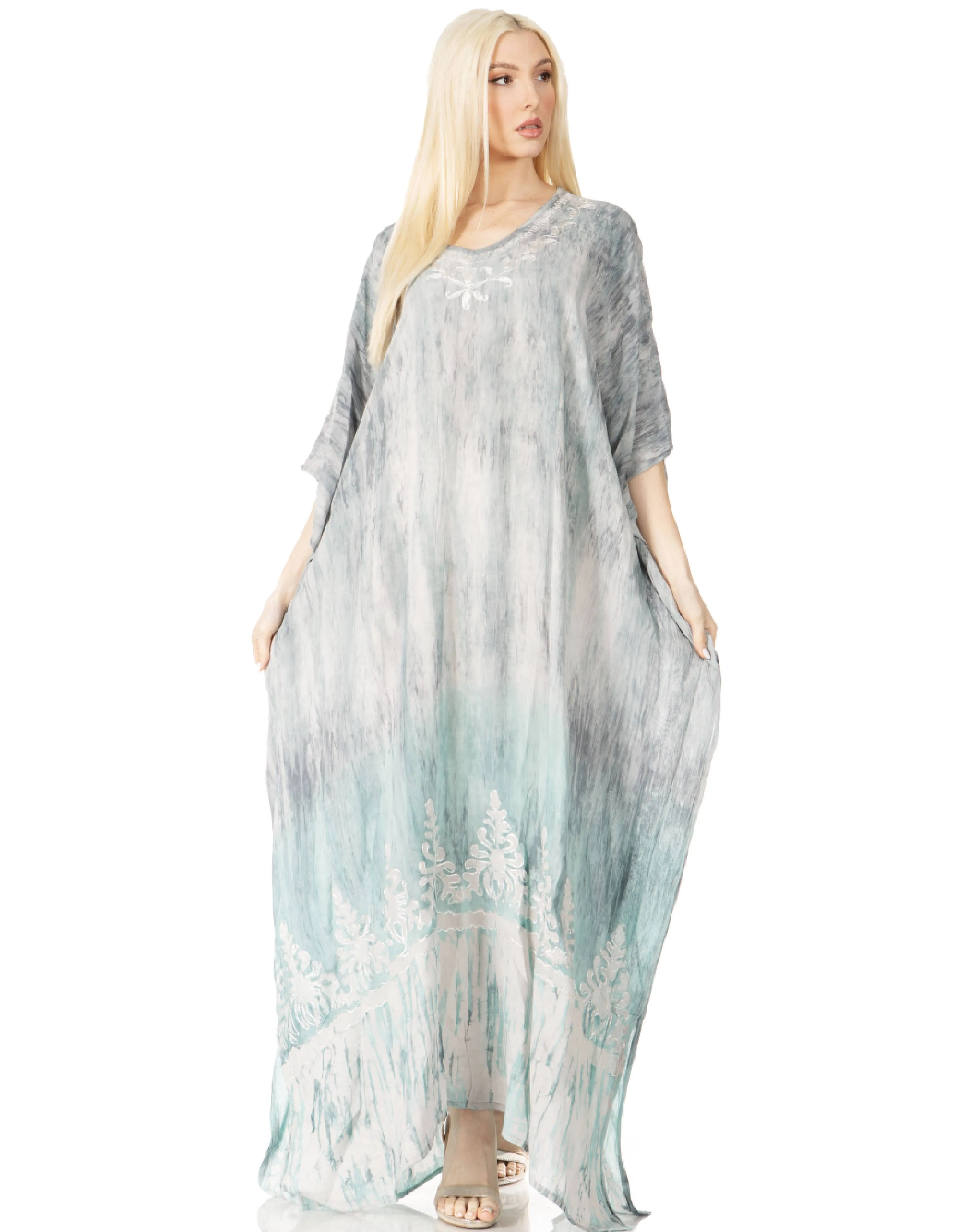 Sakkas Tacy Women's Boho Summer Maxi Dress for Casual or Lounge Wear