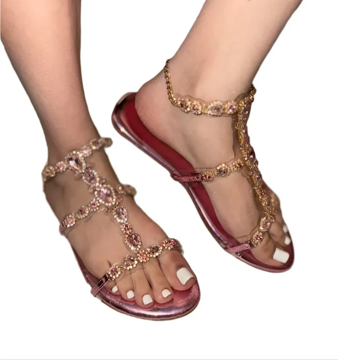 SANDAL WITH GEM DETAILS OPEN TOE MOMOKA-1