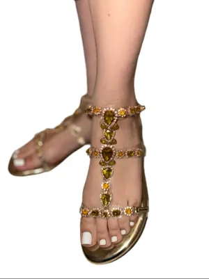 SANDAL WITH GEM DETAILS OPEN TOE MOMOKA-1